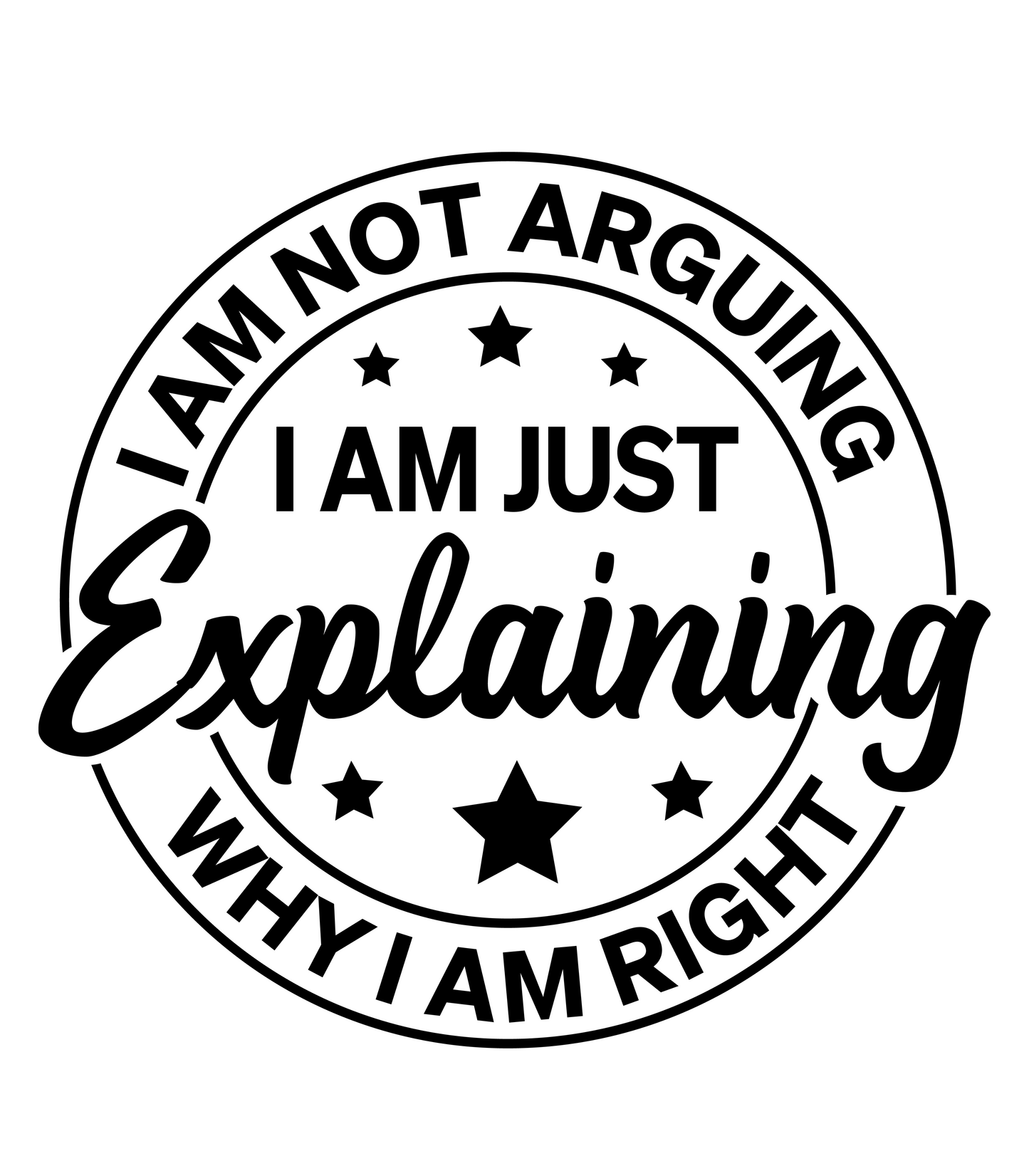 I am Not Arguing, I Am Just Explaining Why I Am Right