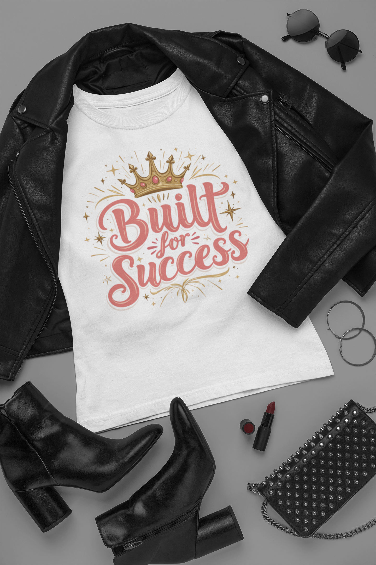 “Built for Success – Boss Lady Empowerment T-Shirt for Ambitious Women”
