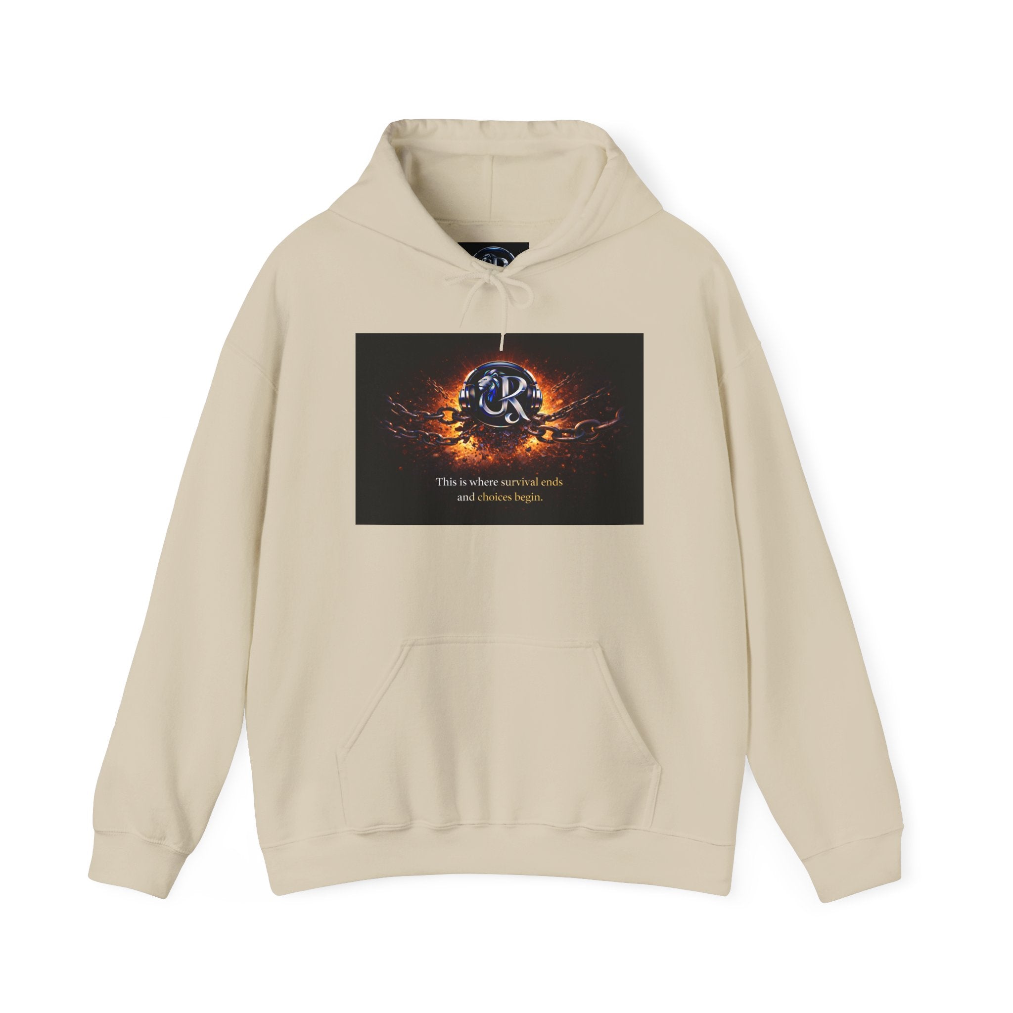Ember Crest Hoodie — "This is where warrior souls and dreams begin" Graphic Pullover