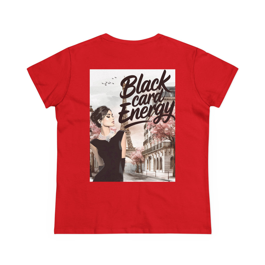 Black Card Energy Women's Tee — Vintage Glam Graphic T-Shirt