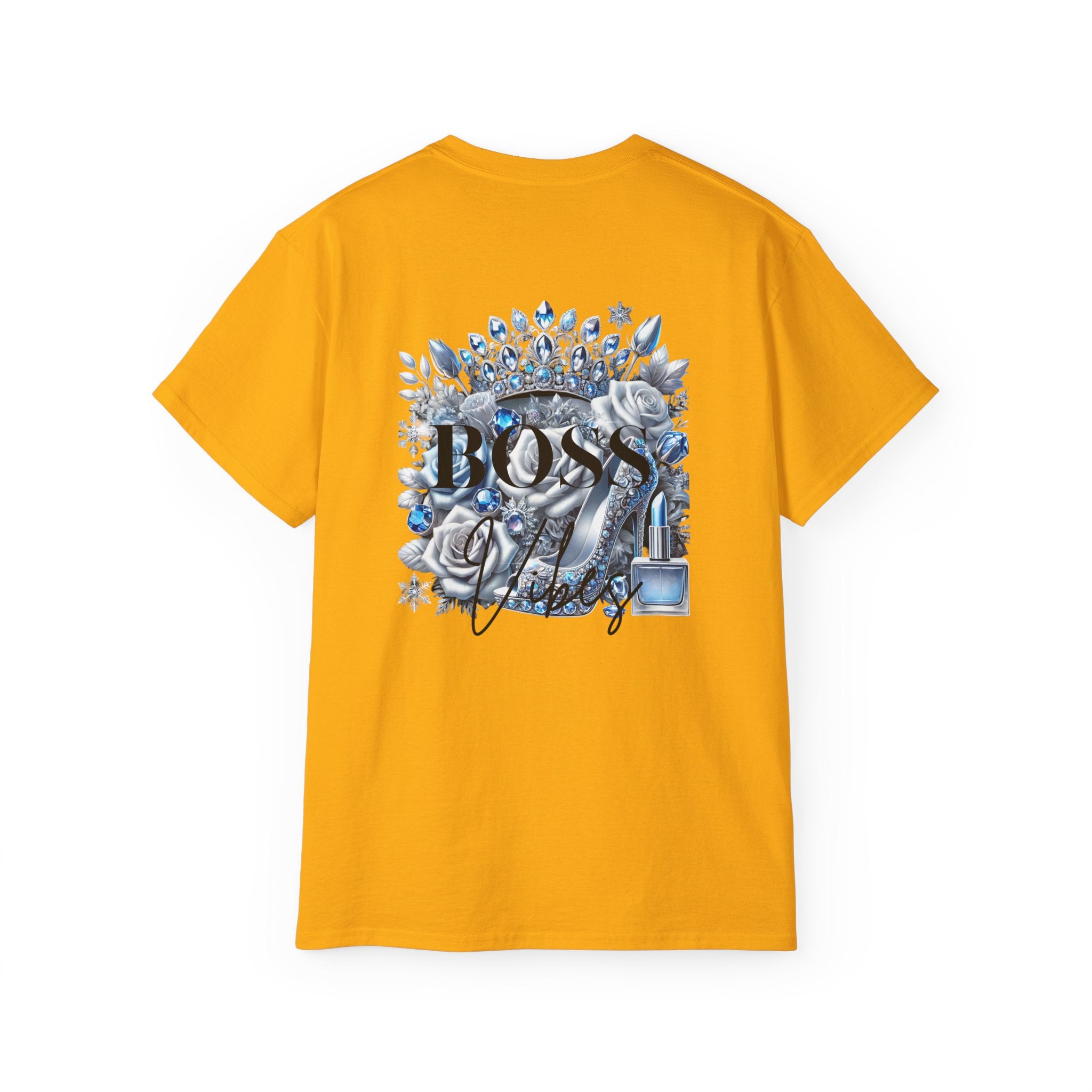 Boss Lady Tee — Women's Empowerment Graphic T‑Shirt (Crown & Roses Design)