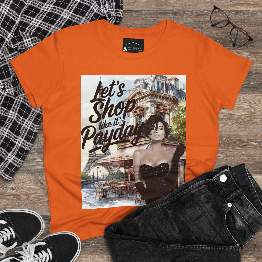 Let’s Shop Like It’s Payday Tee — Retro Chic Women’s Graphic T-Shirt
