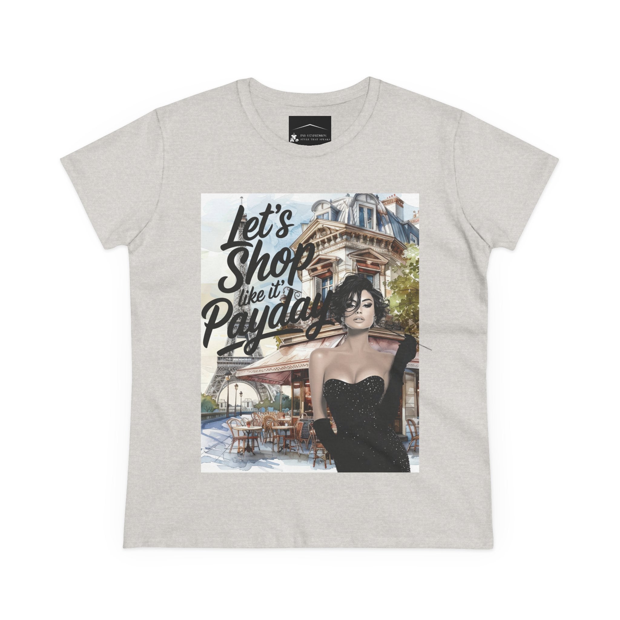 Let’s Shop Like It’s Payday Tee — Retro Chic Women’s Graphic T-Shirt