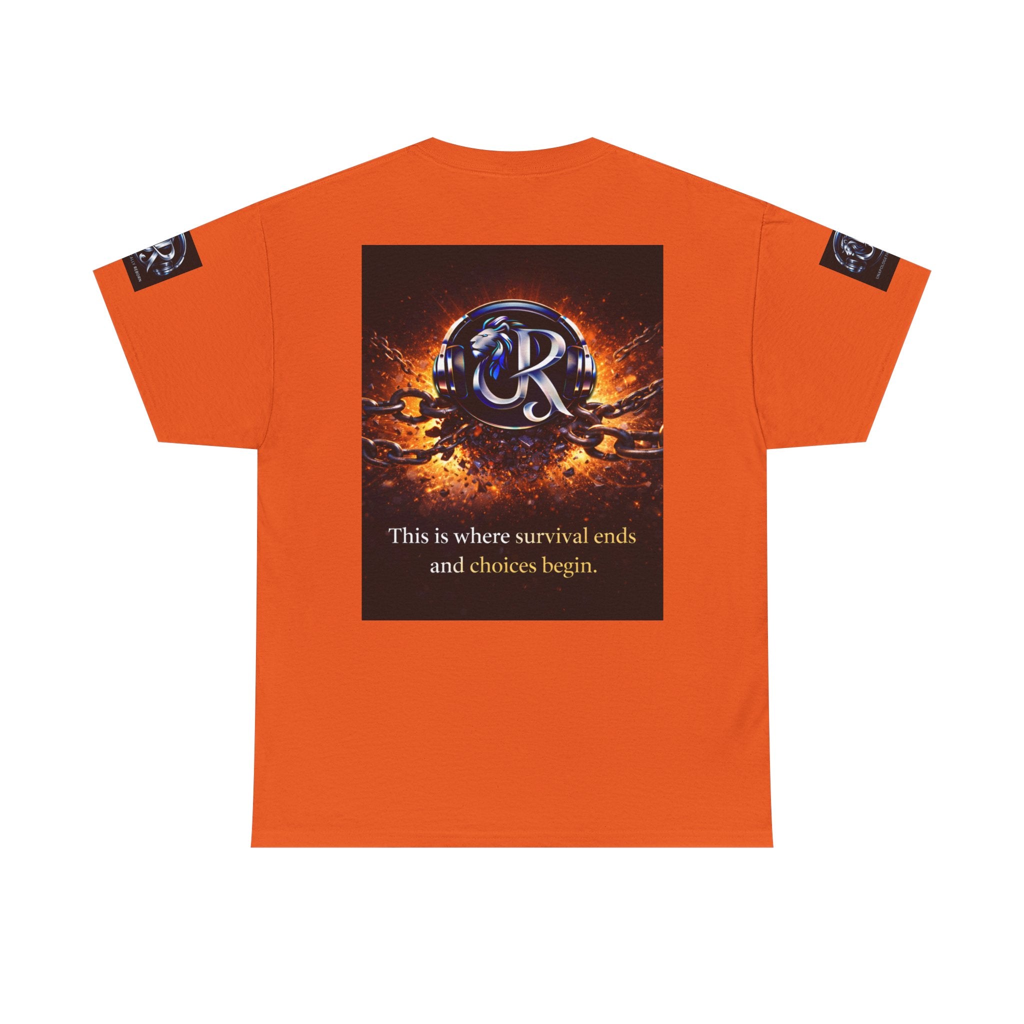 Graphic Tee — 'This is where survival ends and choices begin' Emblem