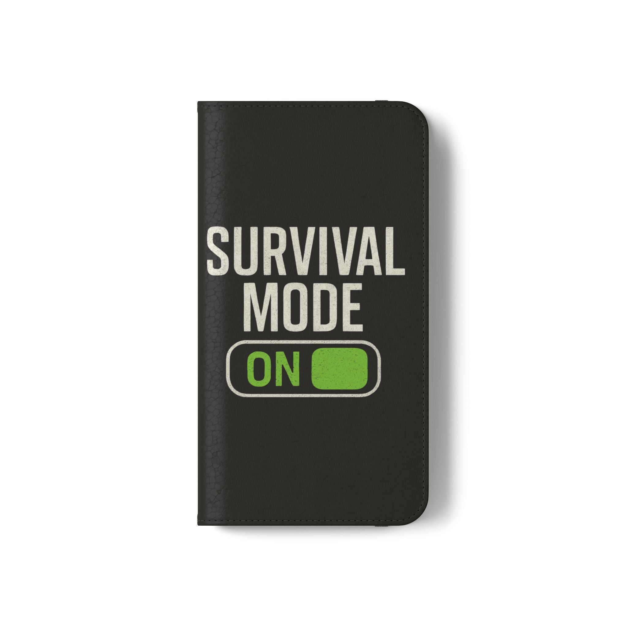 Survival Mode On Flip Phone Case — Wallet Flip Case with 'Survival Mode' Design