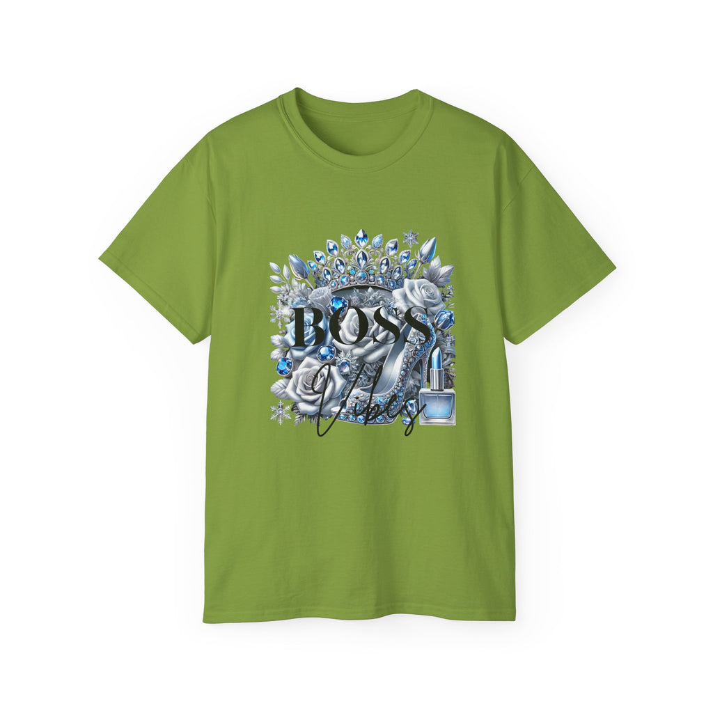 Boss Lady Tee — Women's Empowerment Graphic T‑Shirt (Crown & Roses Design)