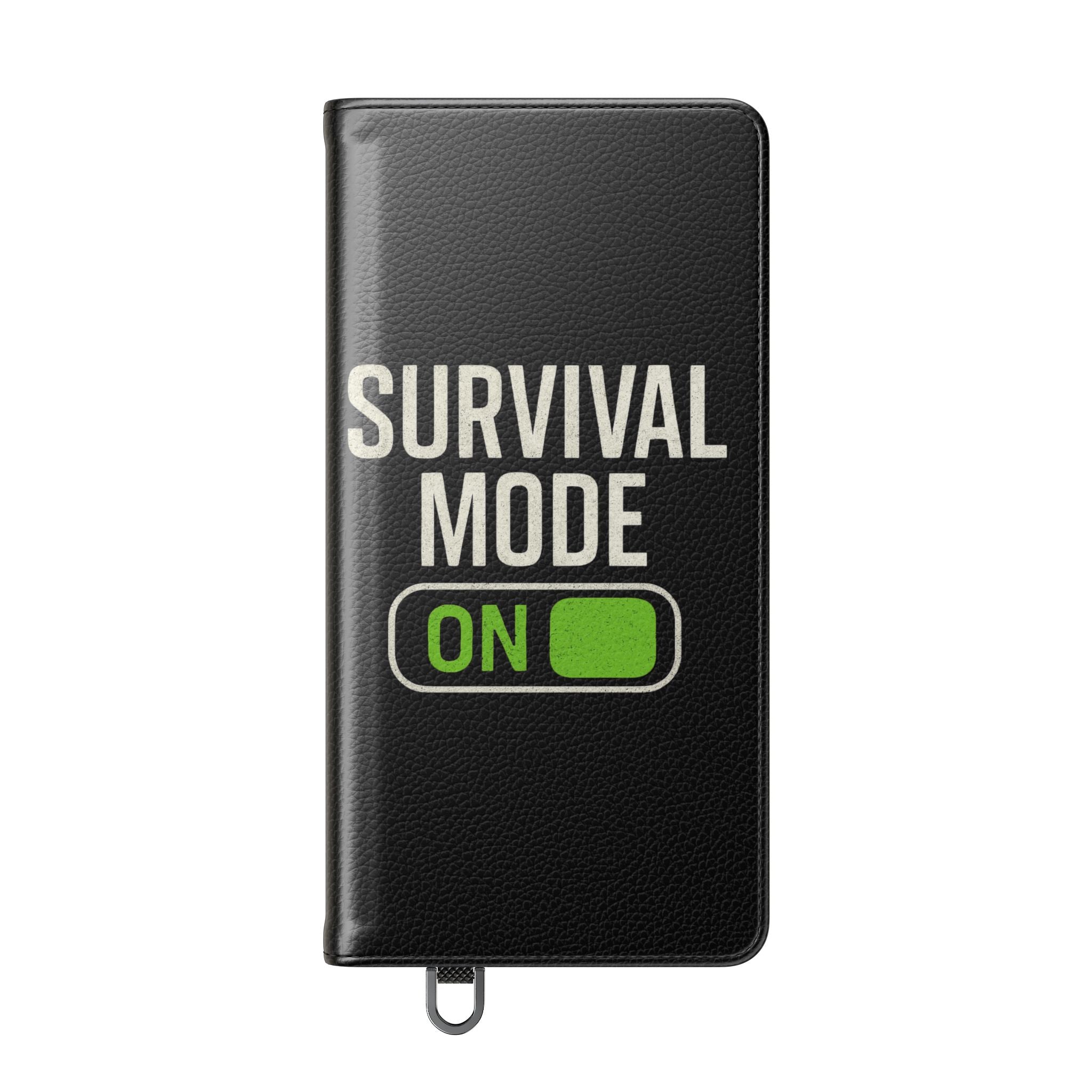 Survival Mode On Flip Phone Case — Wallet Flip Case with 'Survival Mode' Design