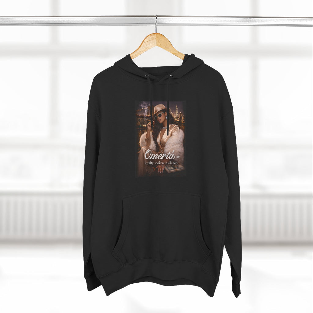Omertà Vintage Mafia Hoodie — 'Loyalty Speaks in Silence' Graphic Pullover