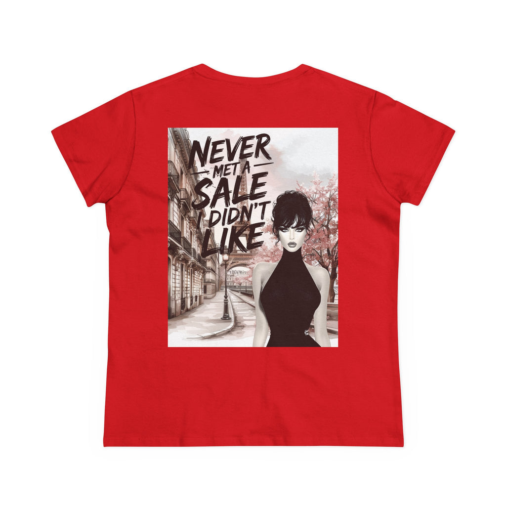 Graphic Tee — 'Never Met a Sale I Didn't Like' Women's Fashion T-Shirt