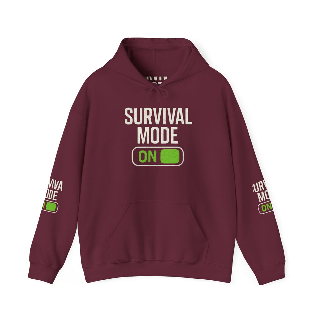 Survival Mode On Hoodie — Casual Graphic Pullover for Everyday Comfort