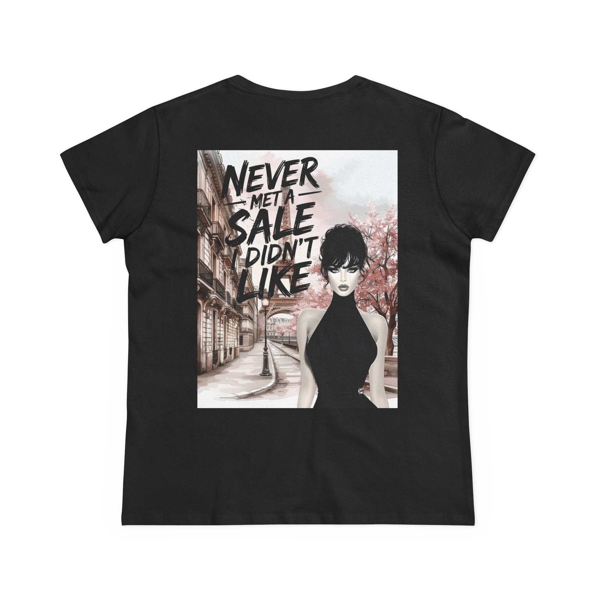 Graphic Tee — 'Never Met a Sale I Didn't Like' Women's Fashion T-Shirt