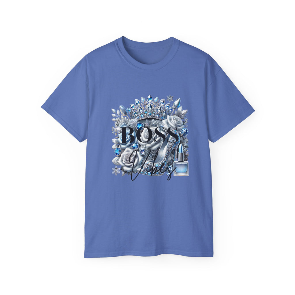 Boss Lady Tee — Women's Empowerment Graphic T‑Shirt (Crown & Roses Design)
