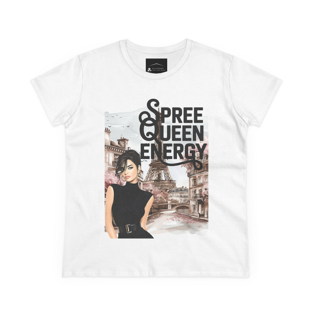 Spree Queen Energy Tee — Paris Fashion Graphic Women's T‑Shirt