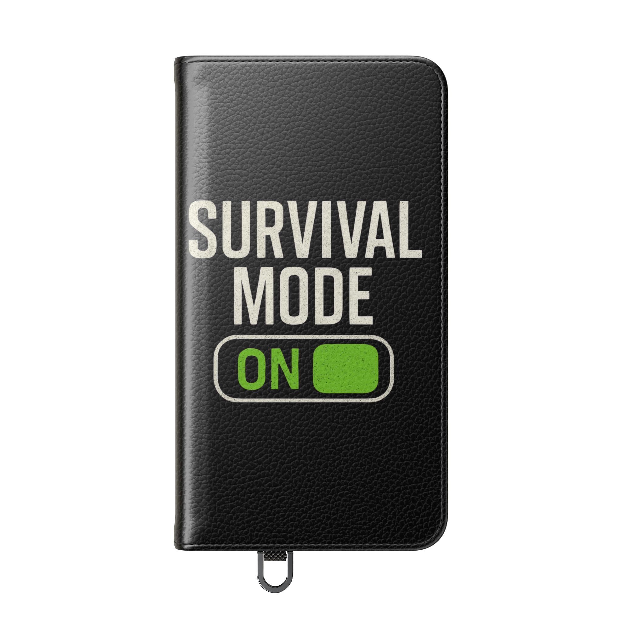 Survival Mode On Flip Phone Case — Wallet Flip Case with 'Survival Mode' Design