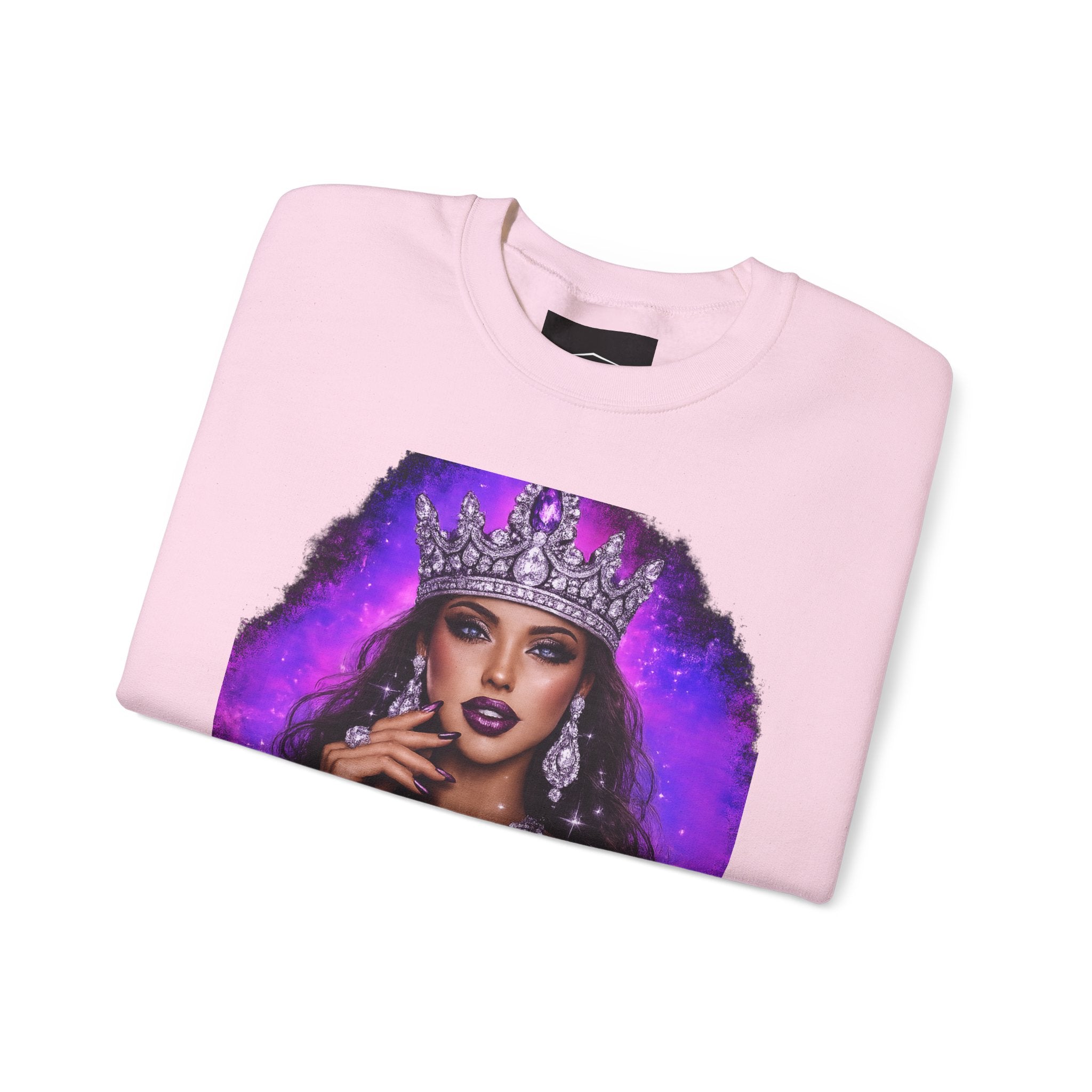 Crewneck Sweatshirt — "Born to Slay" Crowned Queen Graphic