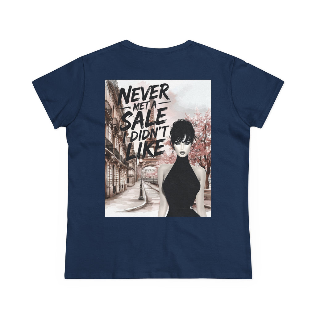 Graphic Tee — 'Never Met a Sale I Didn't Like' Women's Fashion T-Shirt