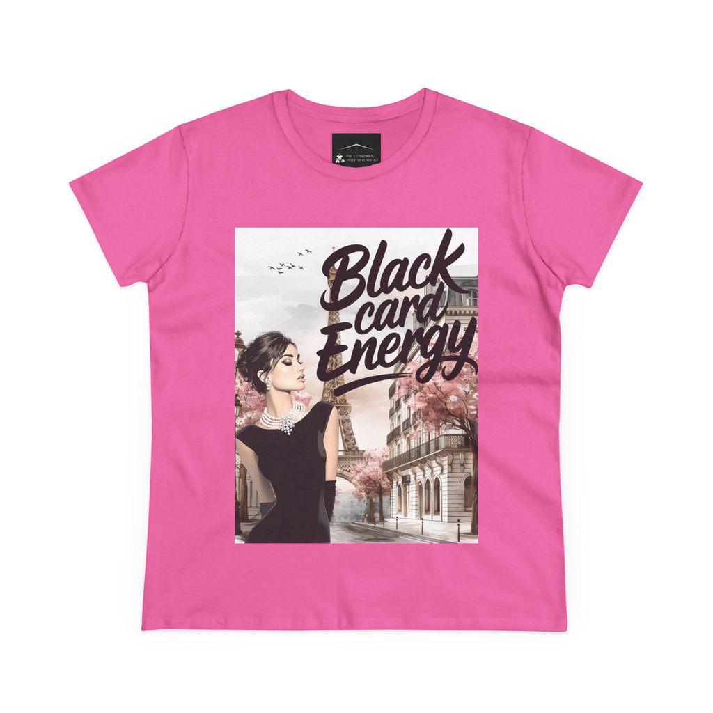 Black Card Energy Women's Tee — Vintage Glam Graphic T-Shirt