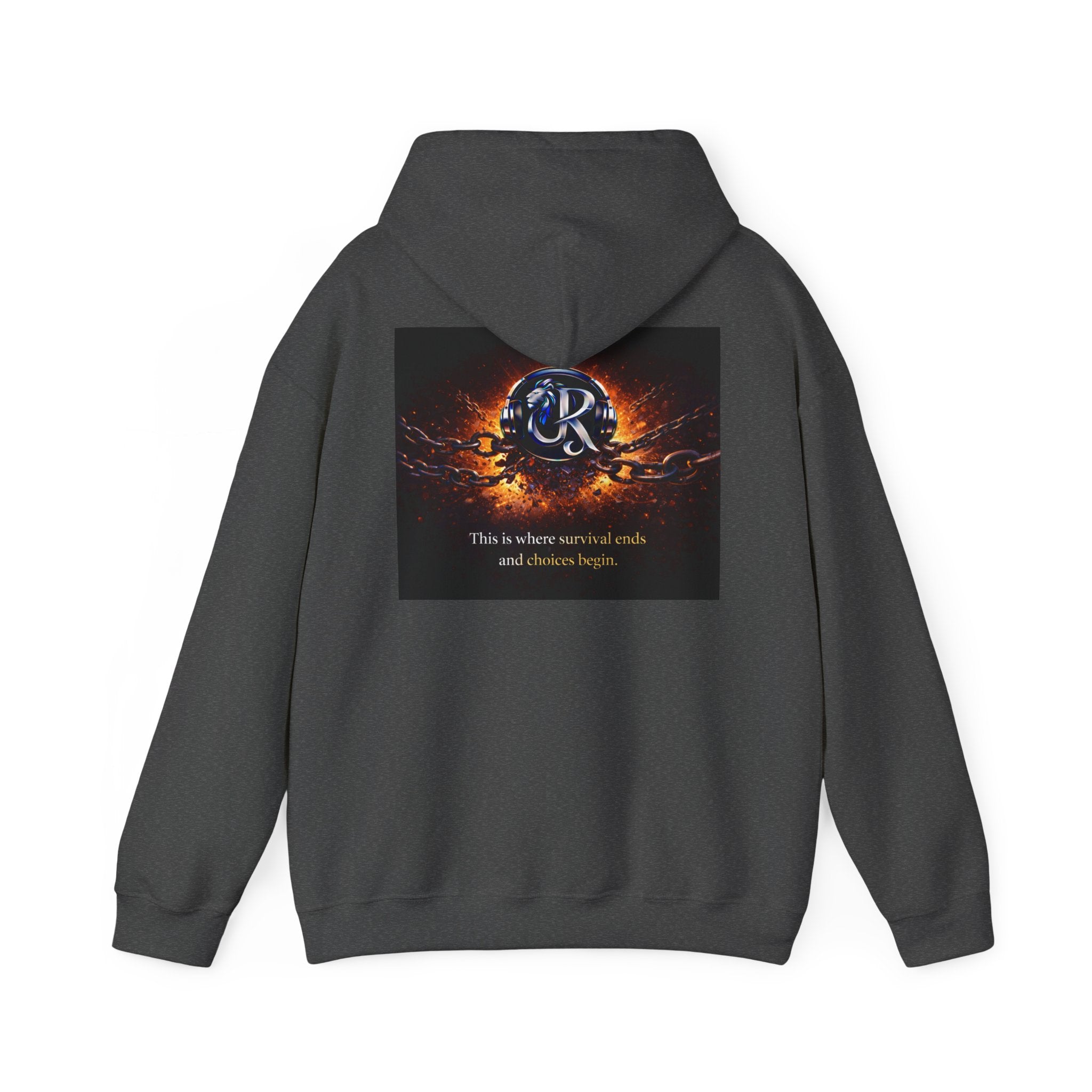 Ember Crest Hoodie — "This is where warrior souls and dreams begin" Graphic Pullover