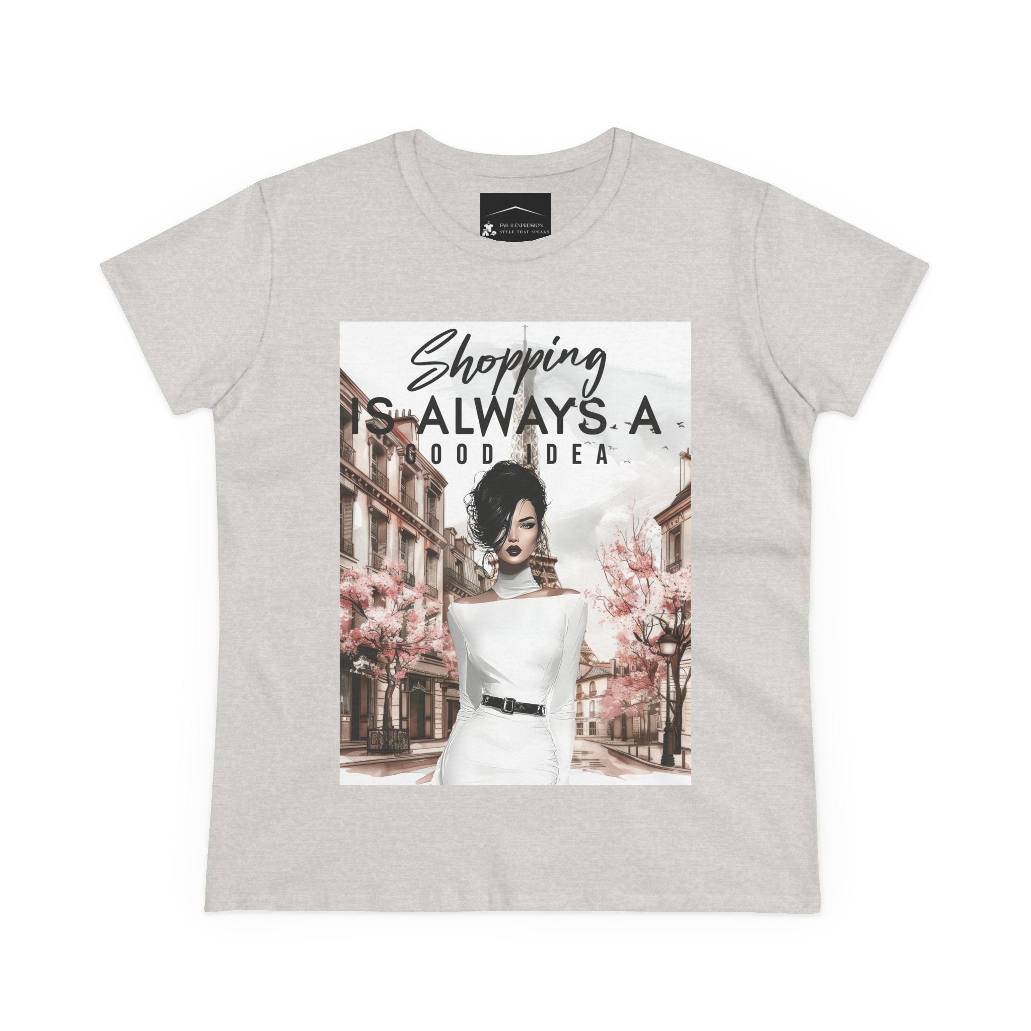 Shopping Is Always a Good Idea Tee — Chic Fashionista Women's Graphic T-Shirt