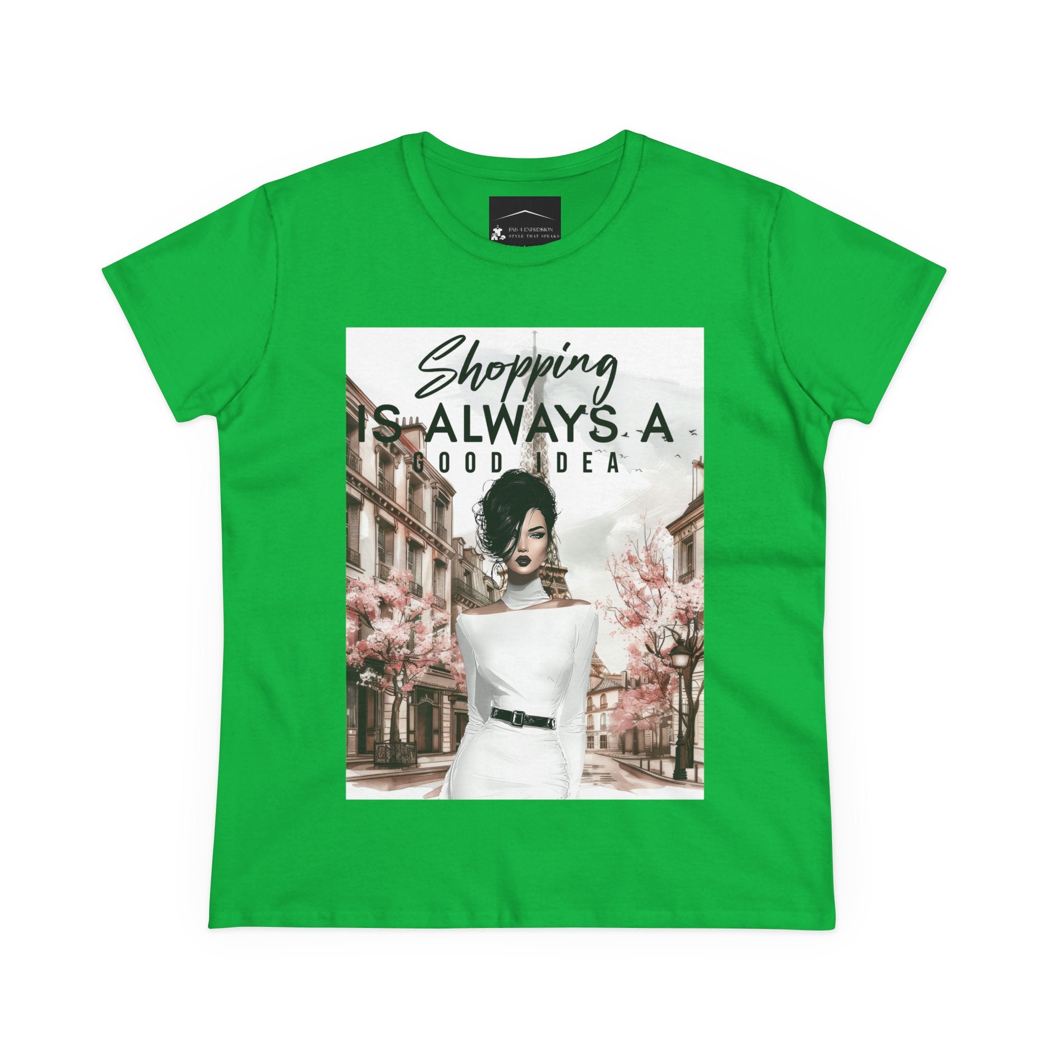 Shopping Is Always a Good Idea Tee — Chic Fashionista Women's Graphic T-Shirt