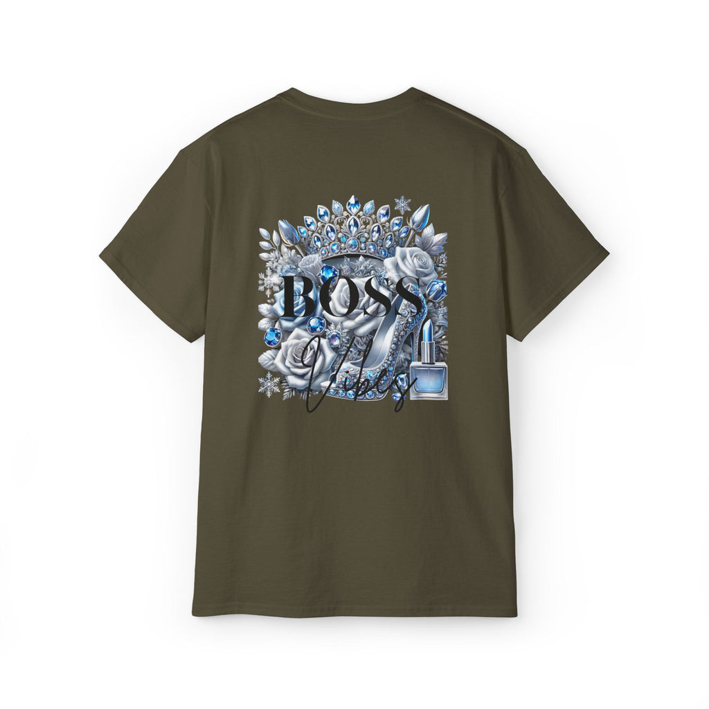 Boss Lady Tee — Women's Empowerment Graphic T‑Shirt (Crown & Roses Design)
