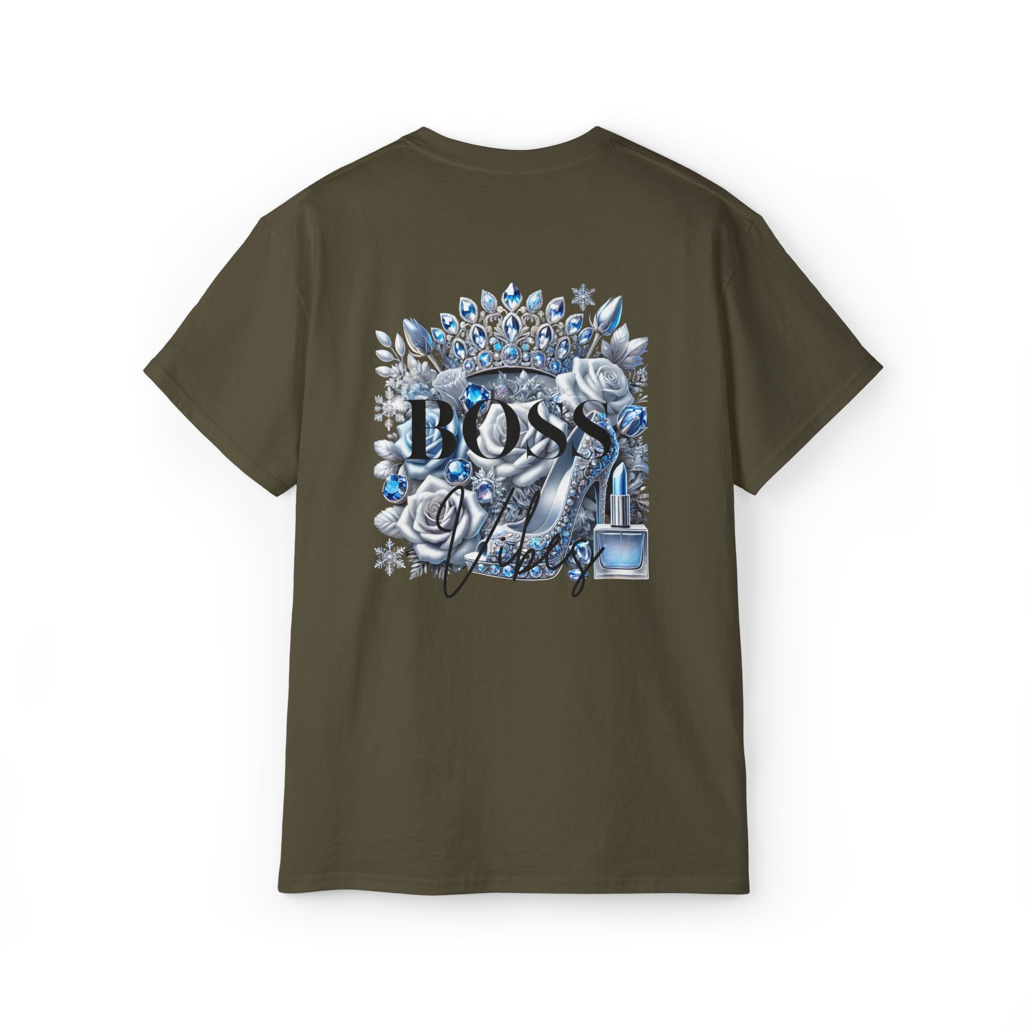 Boss Lady Tee — Women's Empowerment Graphic T‑Shirt (Crown & Roses Design)