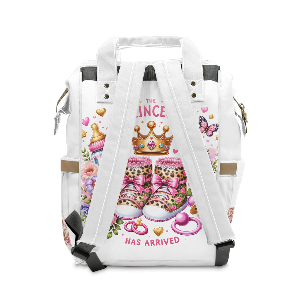 Baby Girl 'The Princess Has Arrived' Diaper Backpack