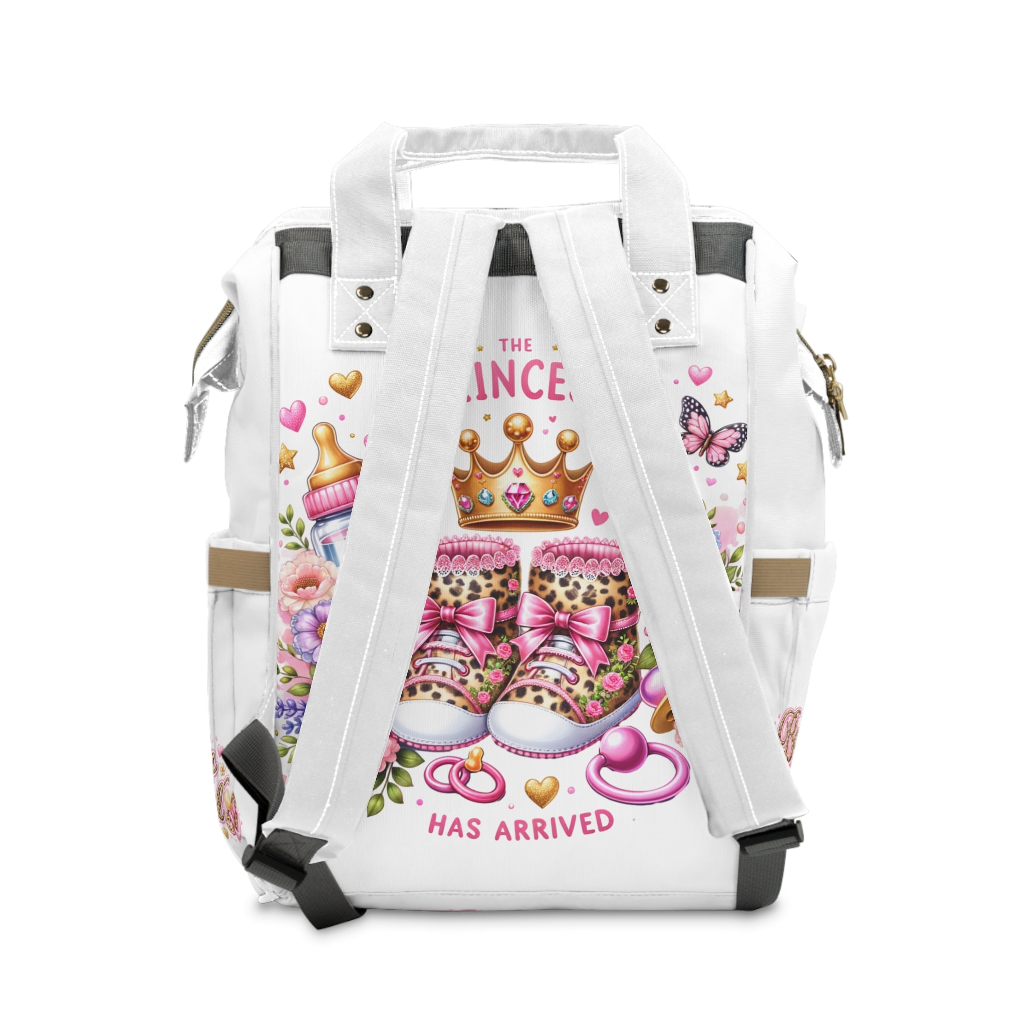 Baby Girl 'The Princess Has Arrived' Diaper Backpack