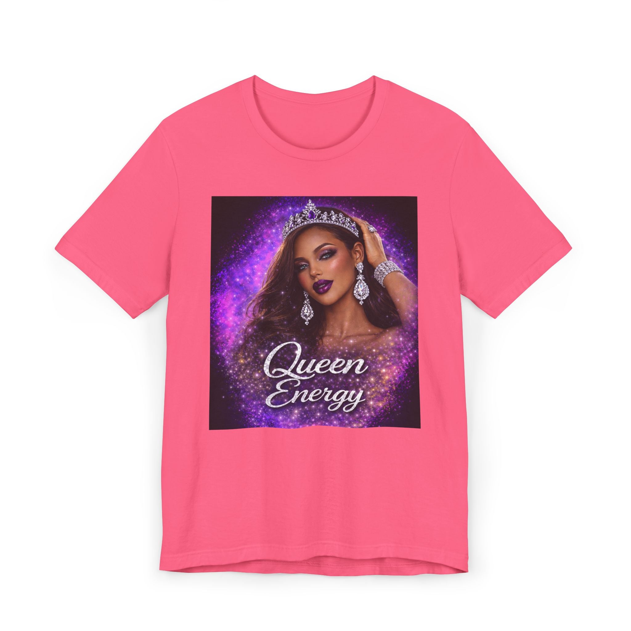 Queen Energy T‑Shirt — Glam Crown Graphic Tee for Women & Allies