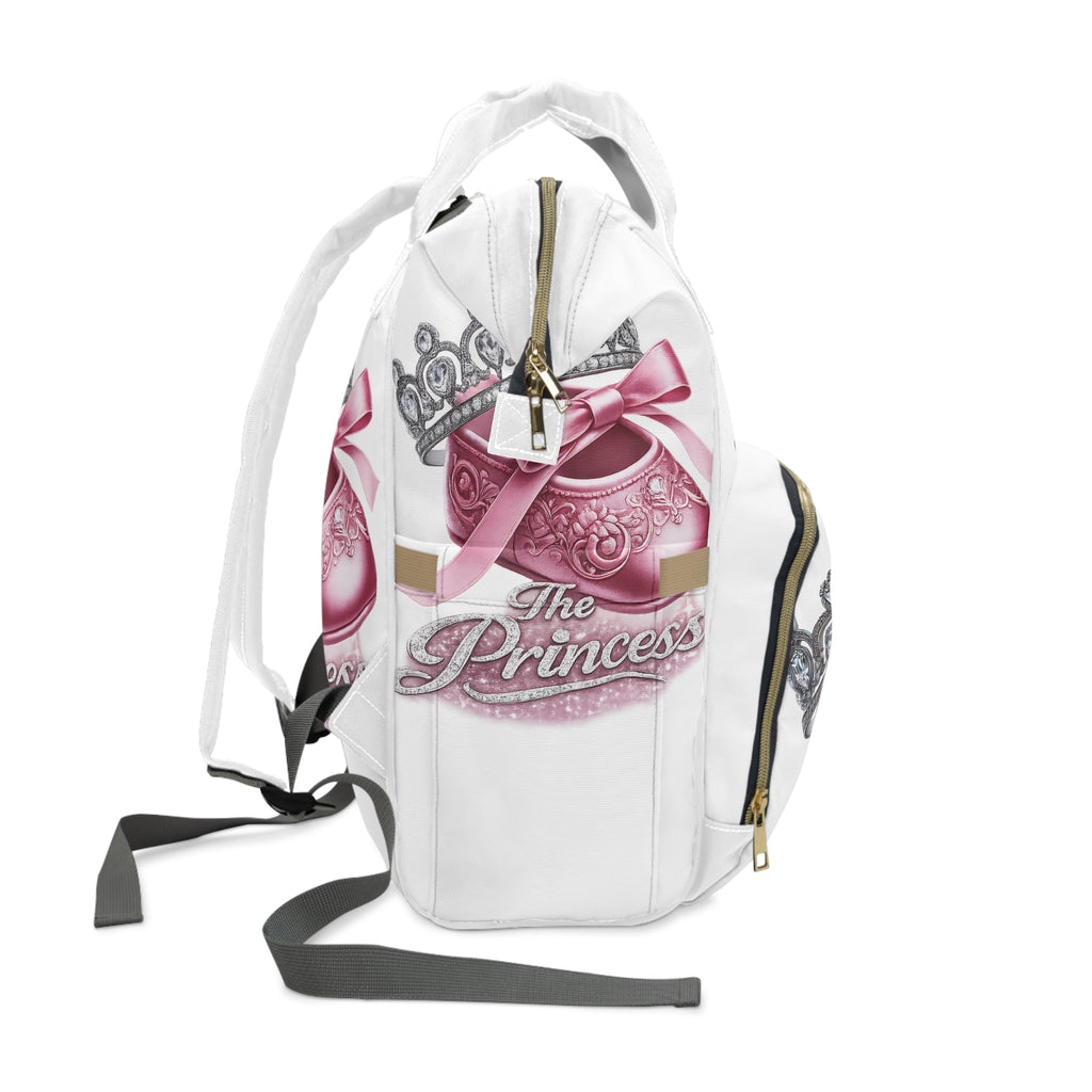 Princess Crown & Pink Shoe Diaper Backpack