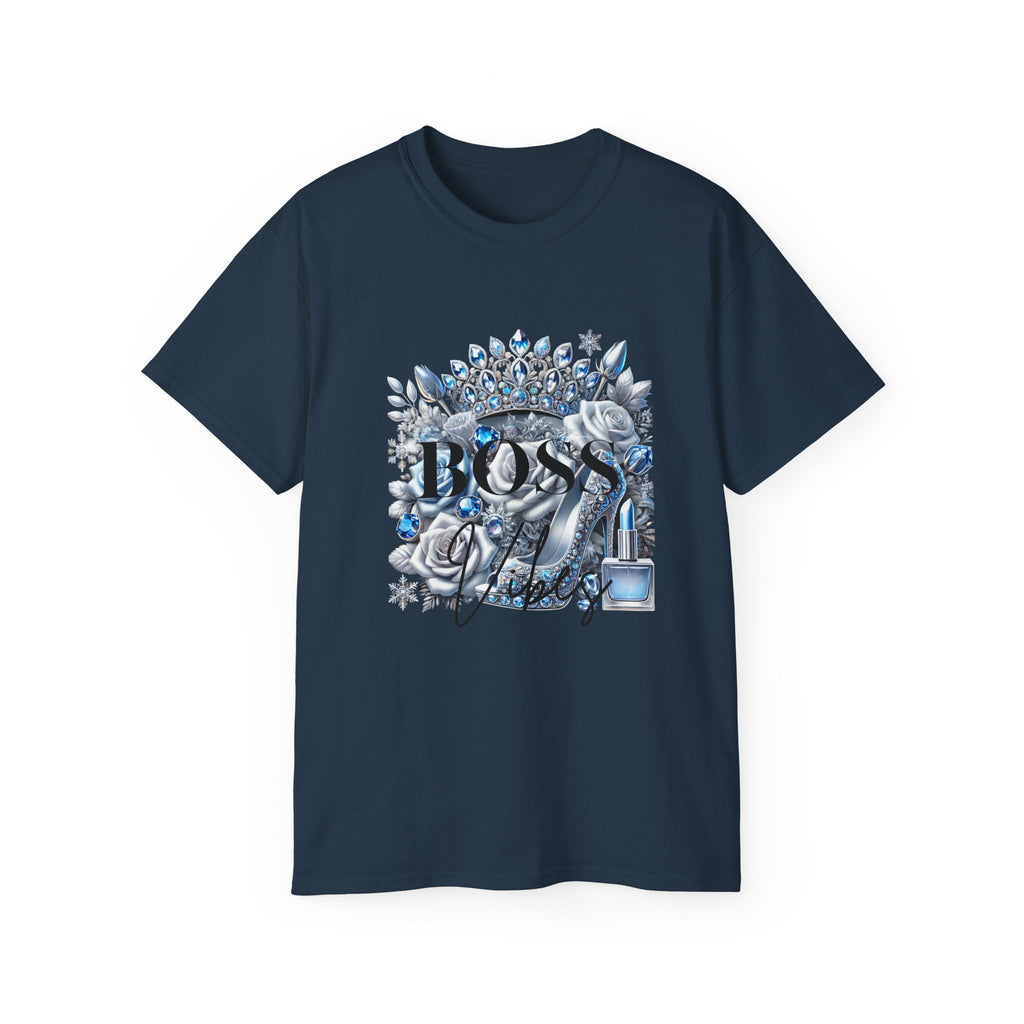 Boss Lady Tee — Women's Empowerment Graphic T‑Shirt (Crown & Roses Design)
