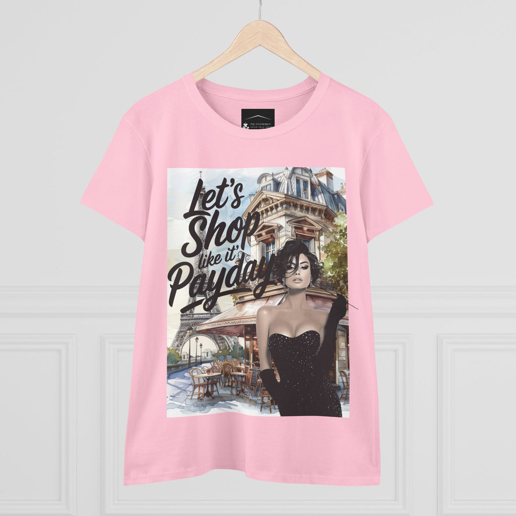 Let’s Shop Like It’s Payday Tee — Retro Chic Women’s Graphic T-Shirt