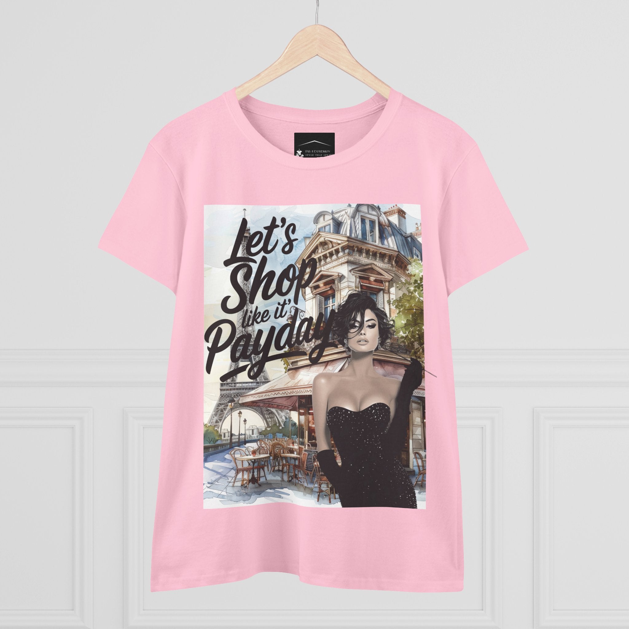 Let’s Shop Like It’s Payday Tee — Retro Chic Women’s Graphic T-Shirt
