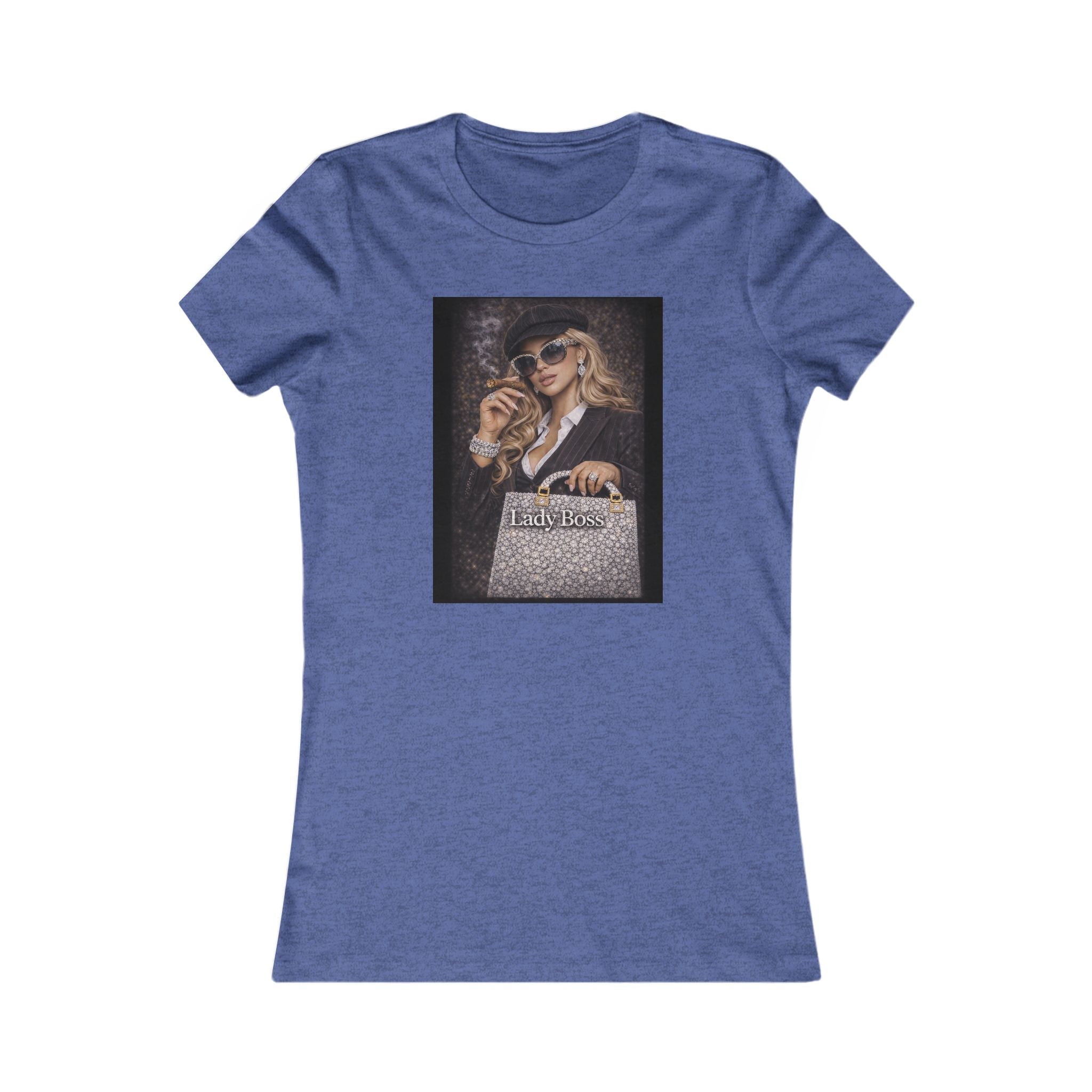 Lady Boss Graphic Tee — Glamorous Fashion Girl with 'Women's Favorite' Handbag