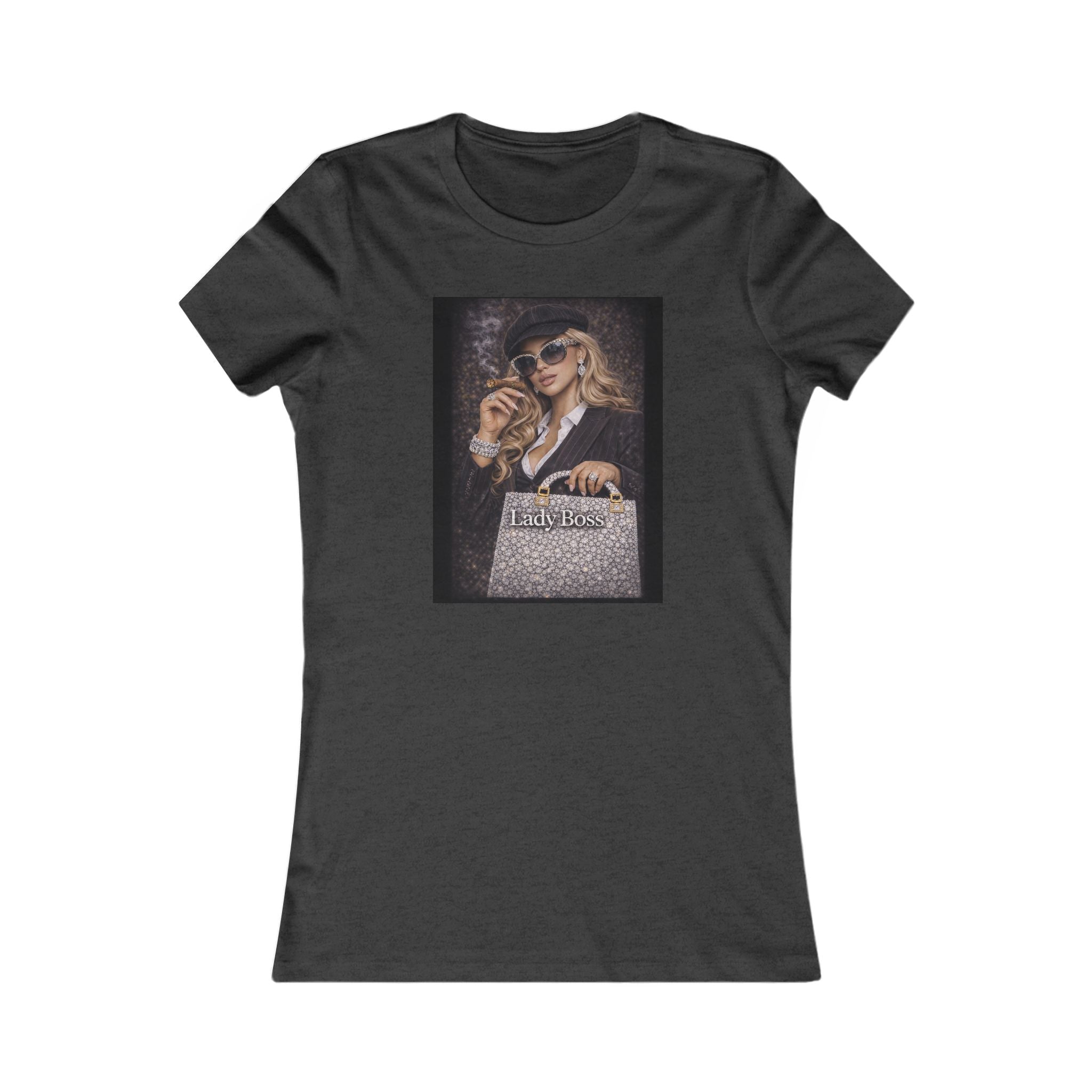 Lady Boss Graphic Tee — Glamorous Fashion Girl with 'Women's Favorite' Handbag