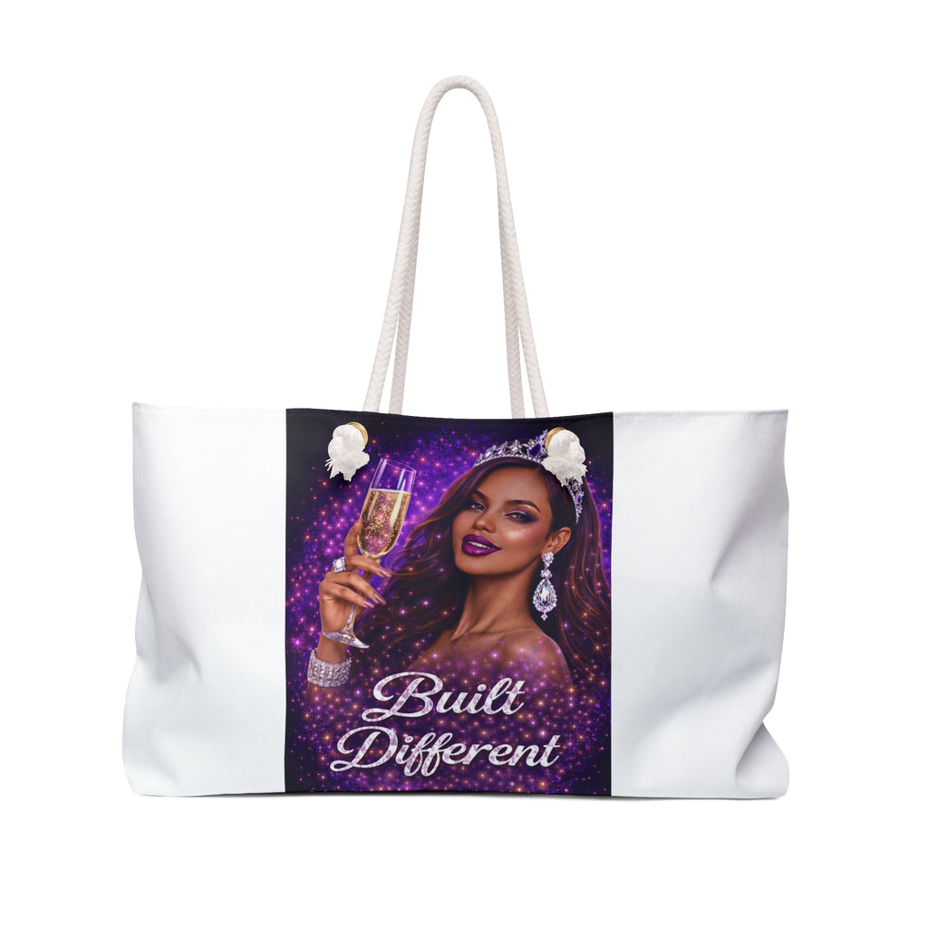 Built Different Weekender Bag — Glamorous Purple Celebration Travel Tote