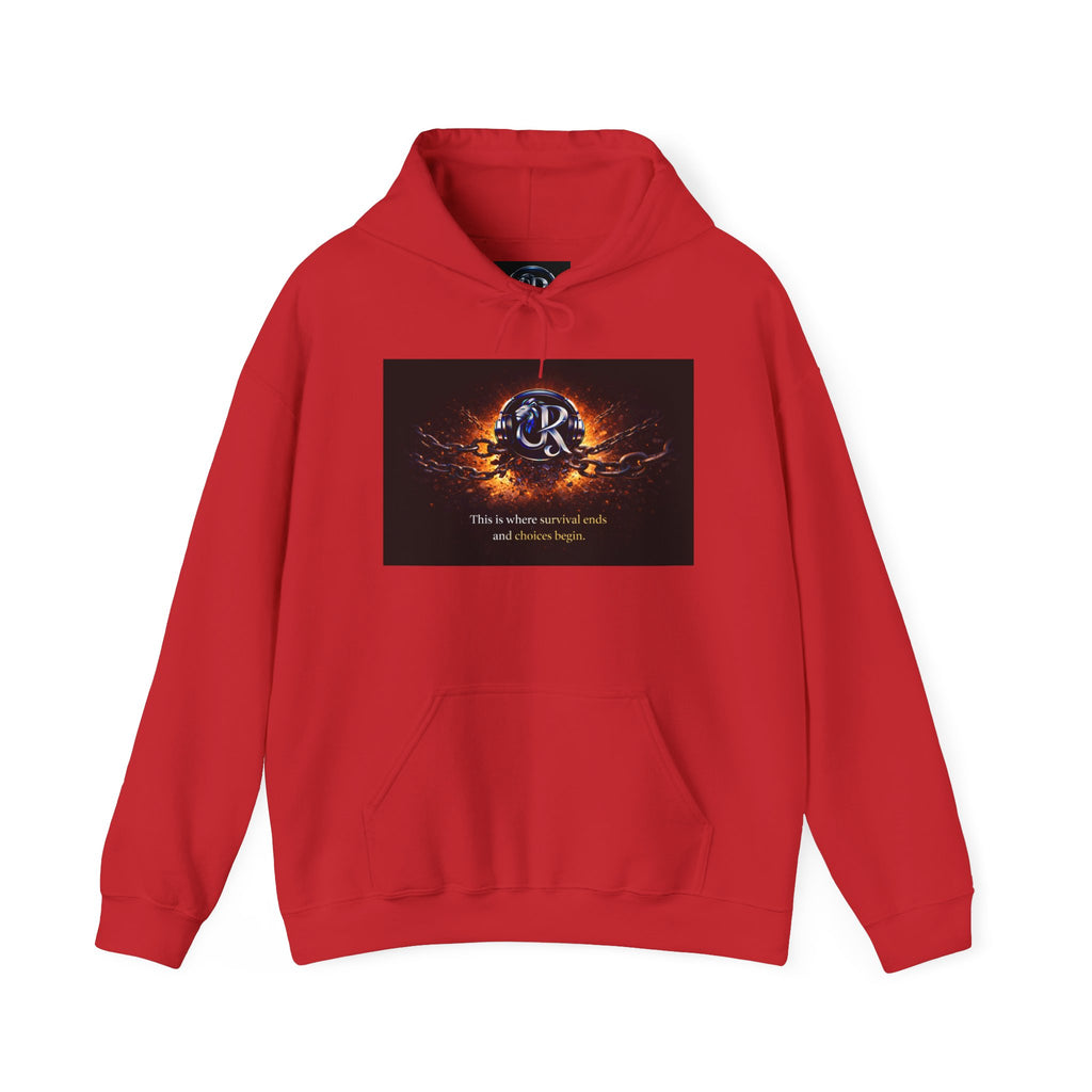 Ember Crest Hoodie — "This is where warrior souls and dreams begin" Graphic Pullover