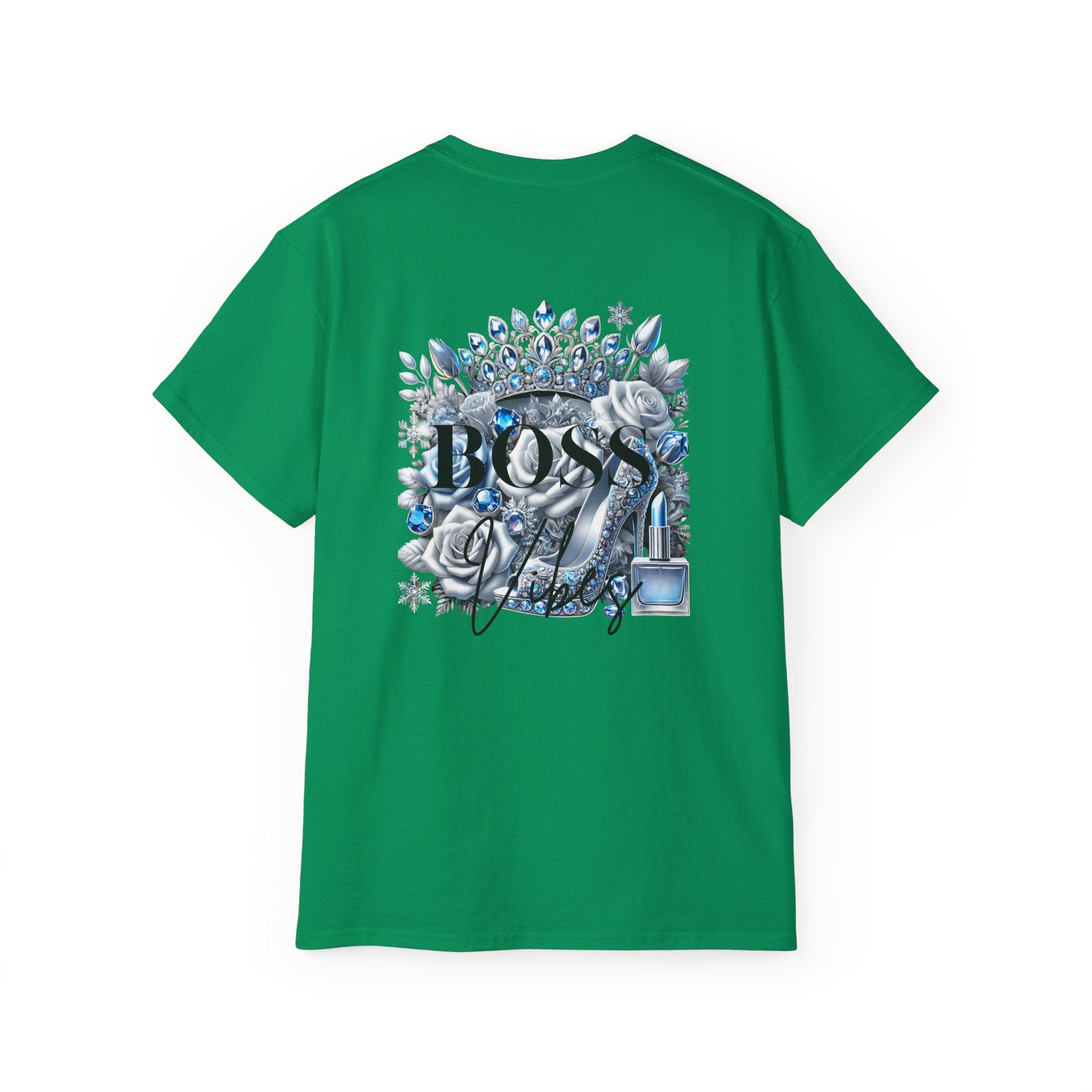 Boss Lady Tee — Women's Empowerment Graphic T‑Shirt (Crown & Roses Design)