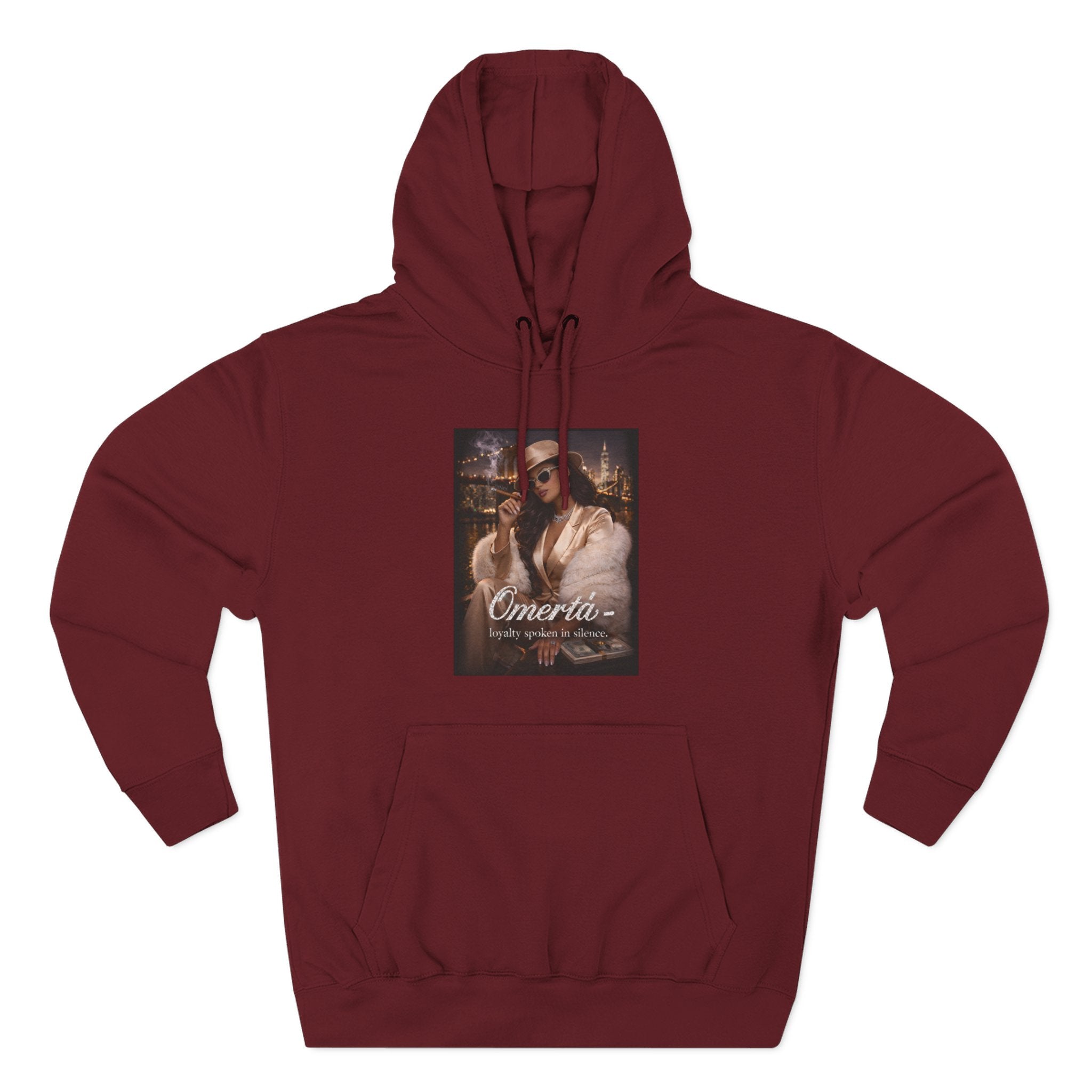 Omertà Vintage Mafia Hoodie — 'Loyalty Speaks in Silence' Graphic Pullover