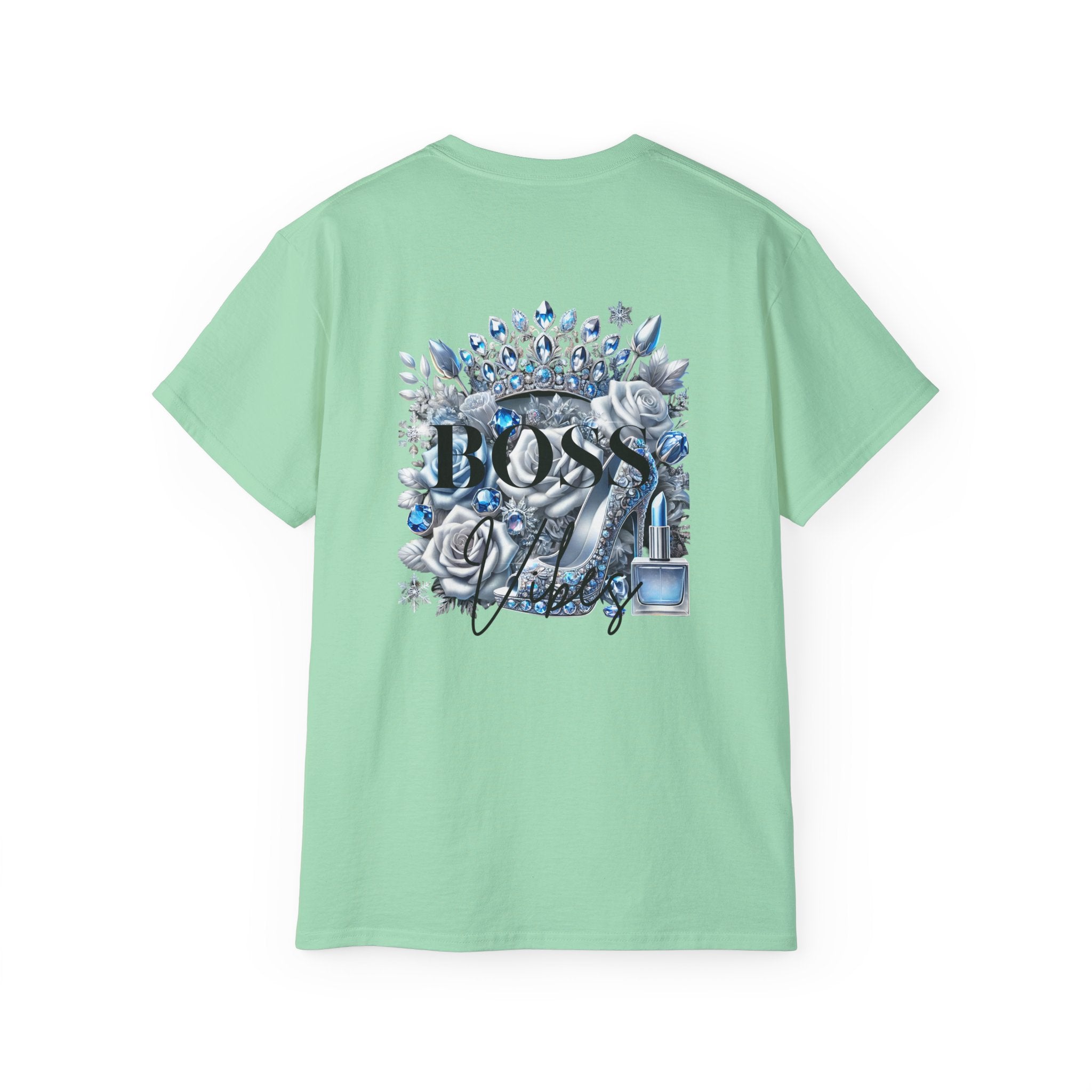 Boss Lady Tee — Women's Empowerment Graphic T‑Shirt (Crown & Roses Design)