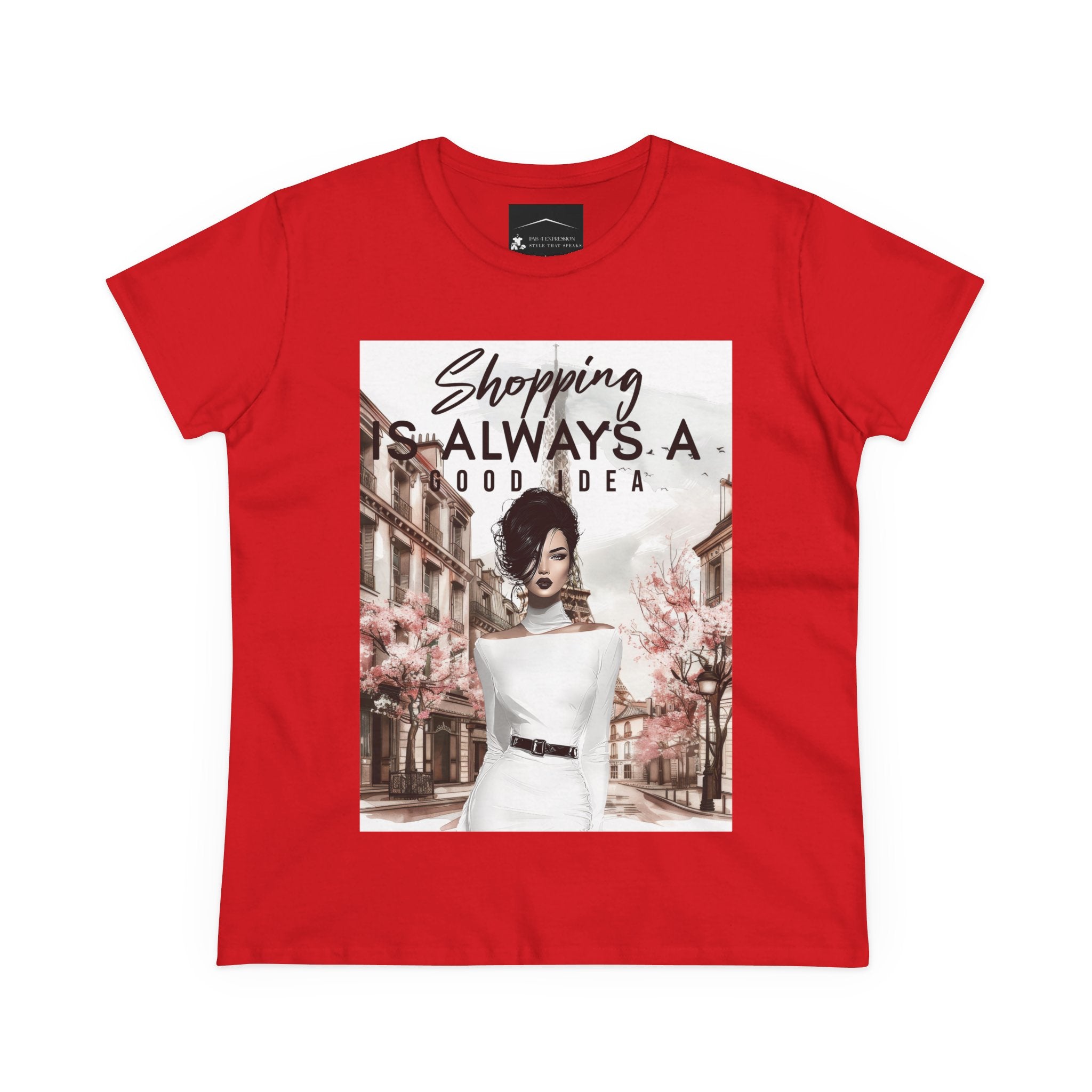 Shopping Is Always a Good Idea Tee — Chic Fashionista Women's Graphic T-Shirt