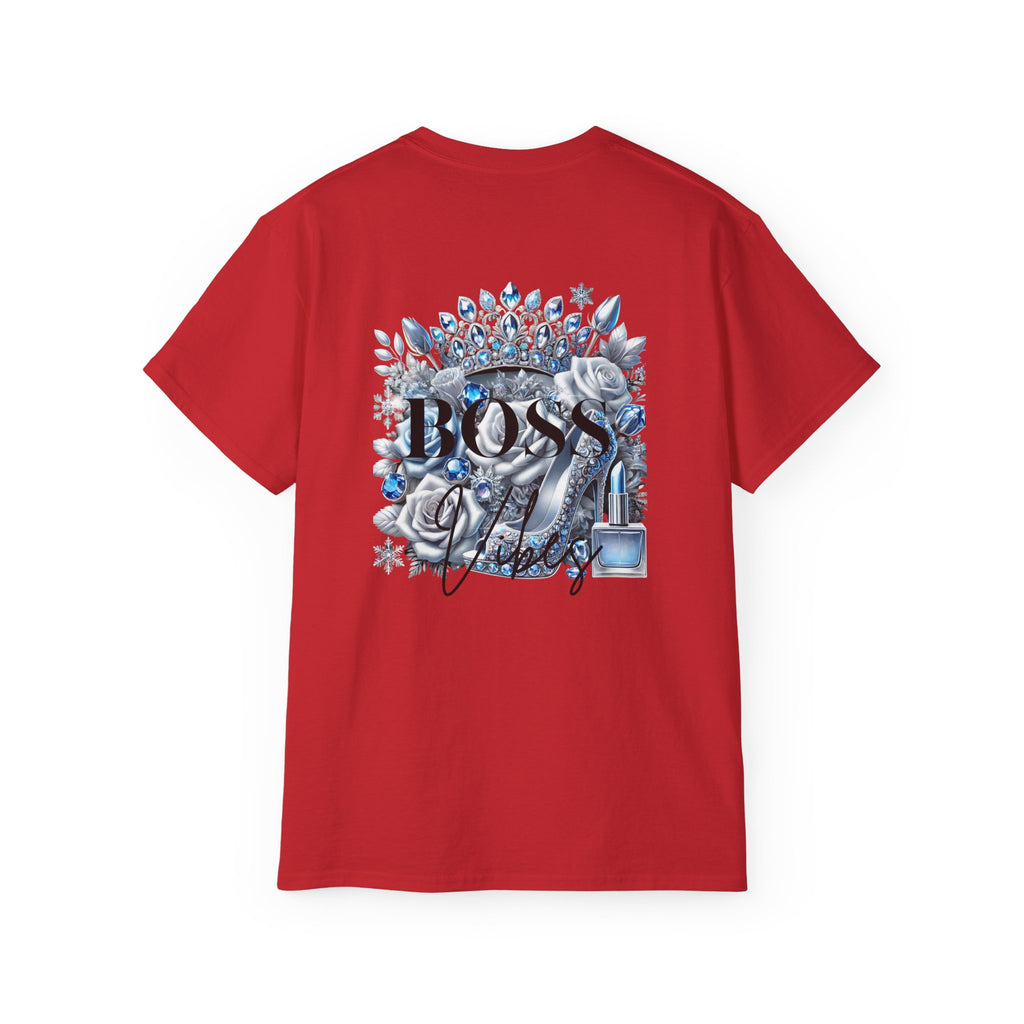 Boss Lady Tee — Women's Empowerment Graphic T‑Shirt (Crown & Roses Design)
