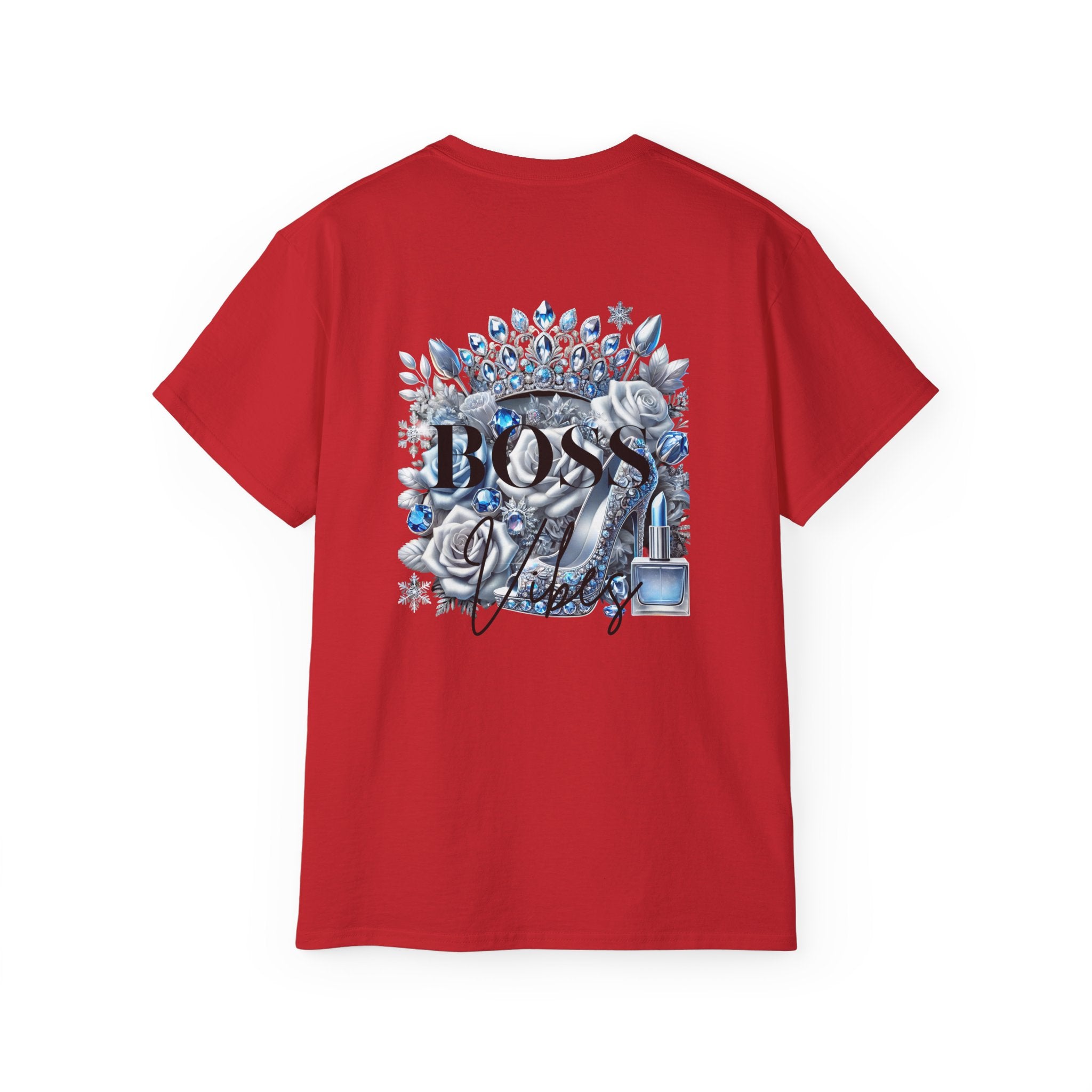 Boss Lady Tee — Women's Empowerment Graphic T‑Shirt (Crown & Roses Design)