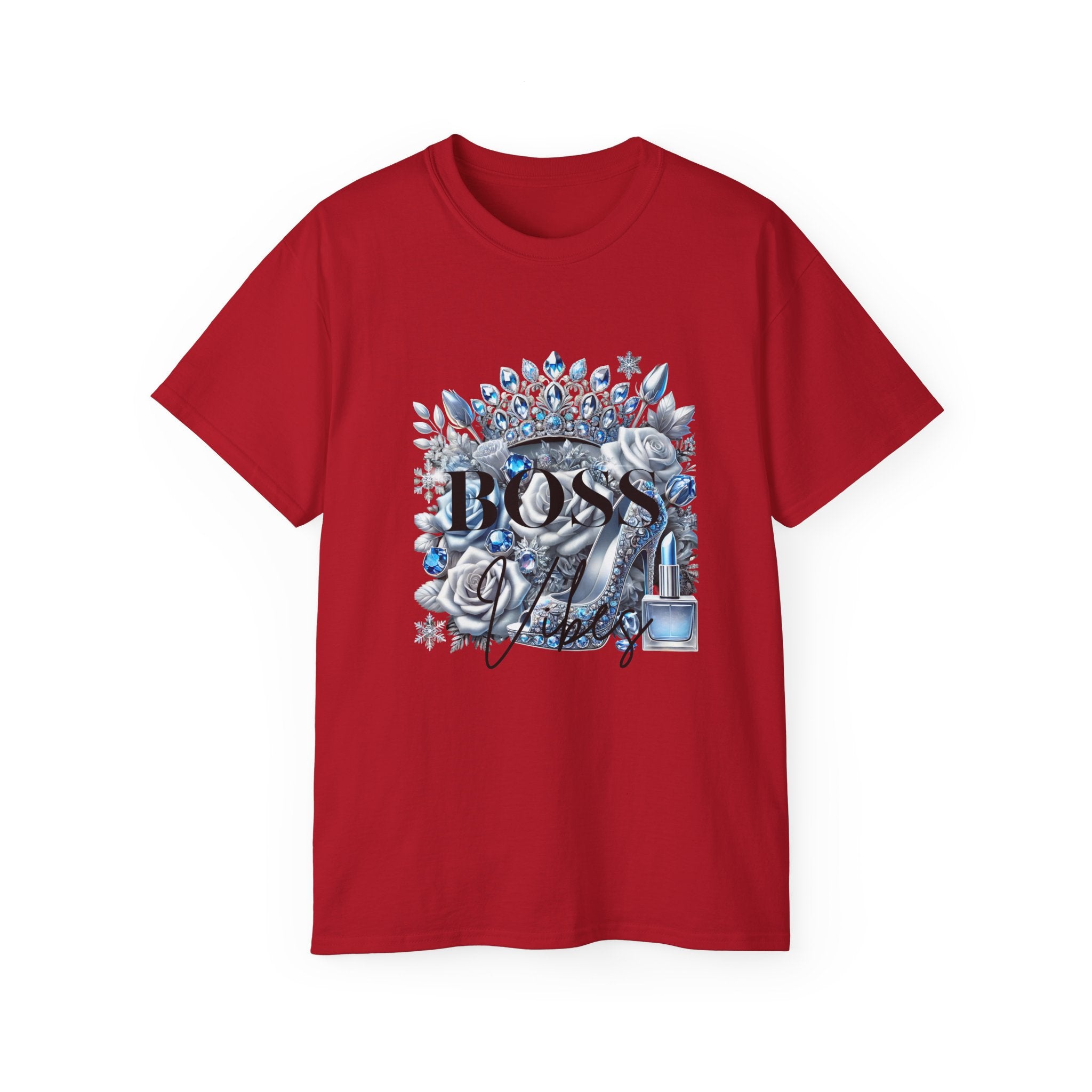 Boss Lady Tee — Women's Empowerment Graphic T‑Shirt (Crown & Roses Design)