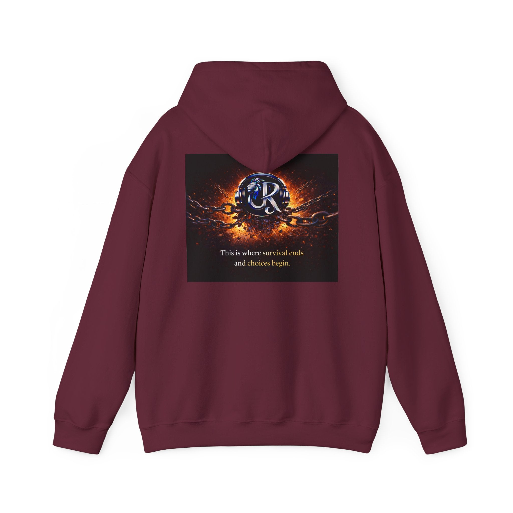 Ember Crest Hoodie — "This is where warrior souls and dreams begin" Graphic Pullover