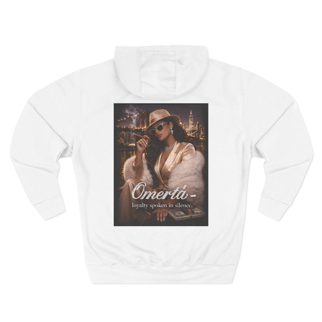 Omertà Vintage Mafia Hoodie — 'Loyalty Speaks in Silence' Graphic Pullover