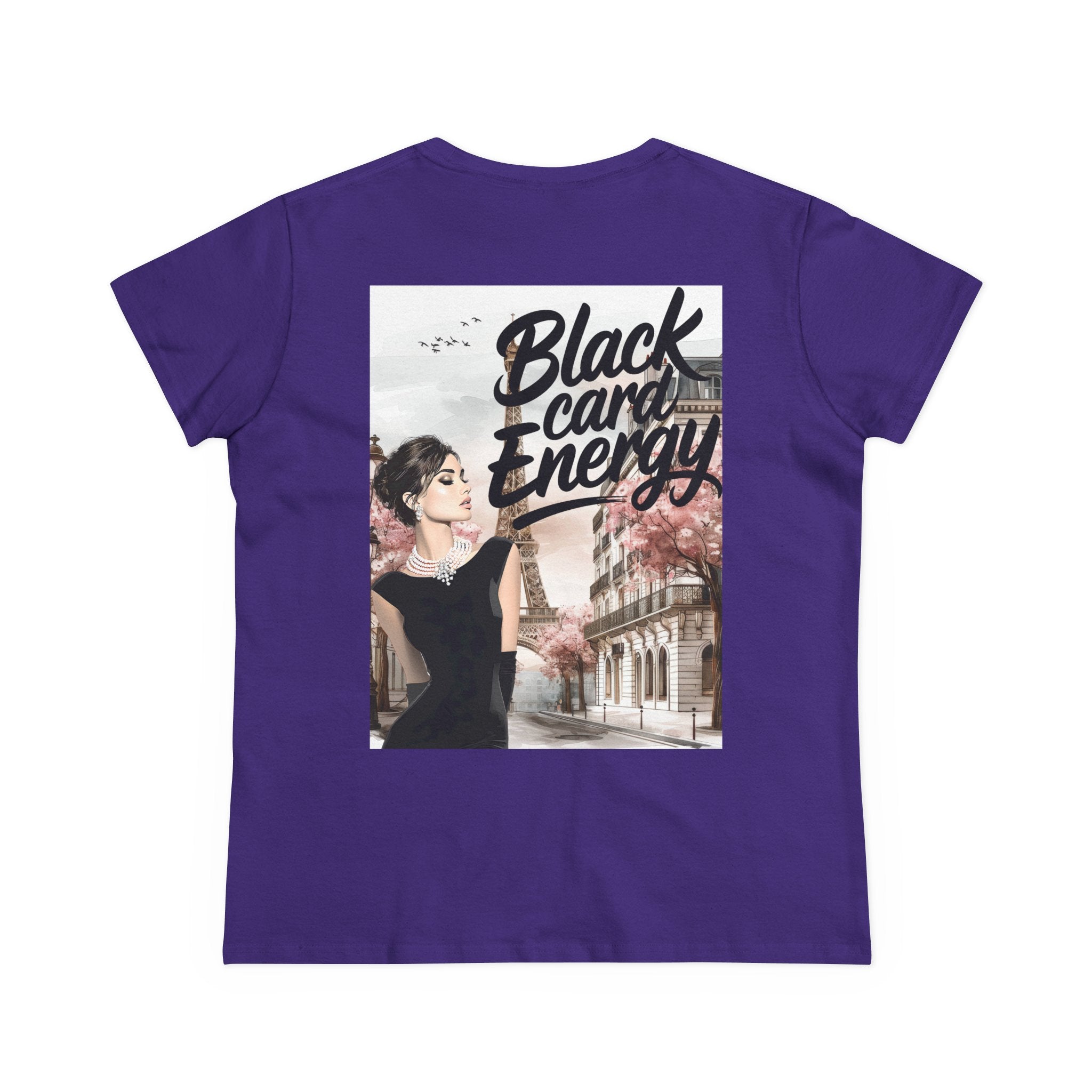 Black Card Energy Women's Tee — Vintage Glam Graphic T-Shirt