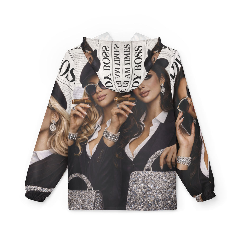 Lady Boss Windbreaker Jacket — Chic All-Over-Print Fashion Jacket Sale Ends 02/15/26
