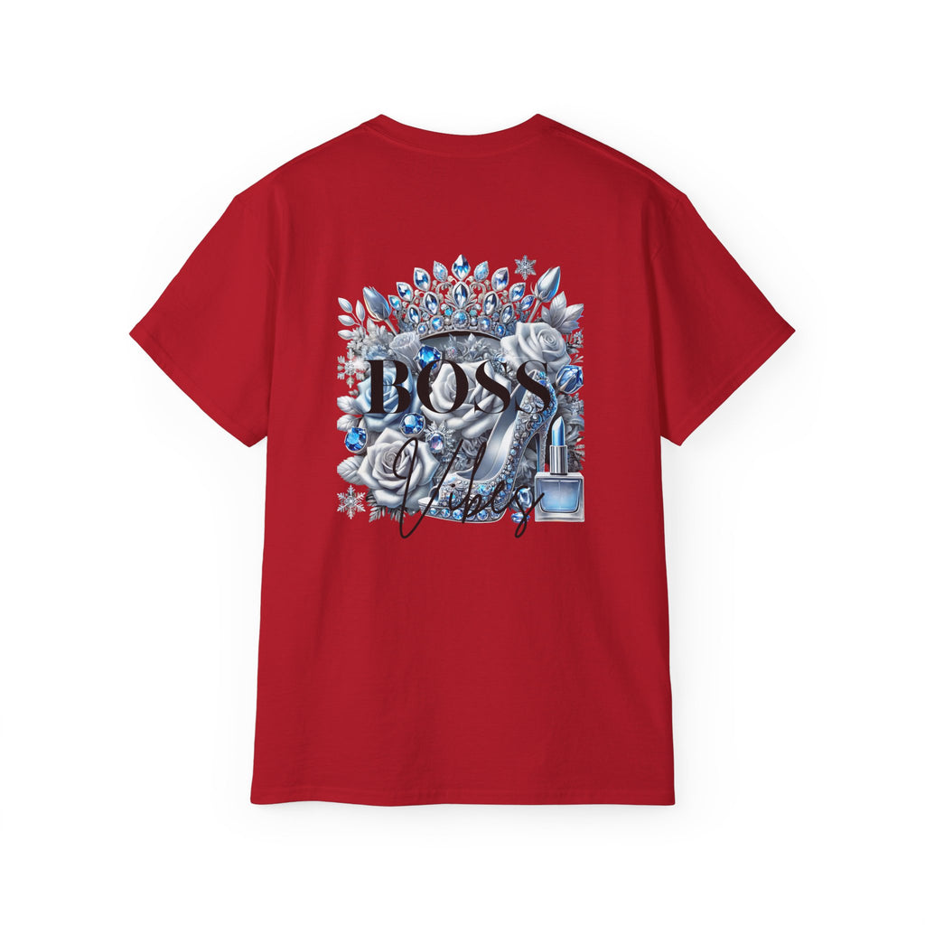 Boss Lady Tee — Women's Empowerment Graphic T‑Shirt (Crown & Roses Design)