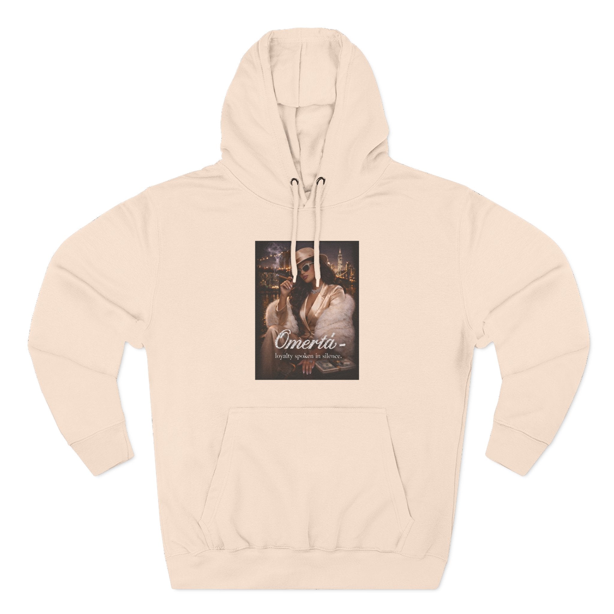 Omertà Vintage Mafia Hoodie — 'Loyalty Speaks in Silence' Graphic Pullover